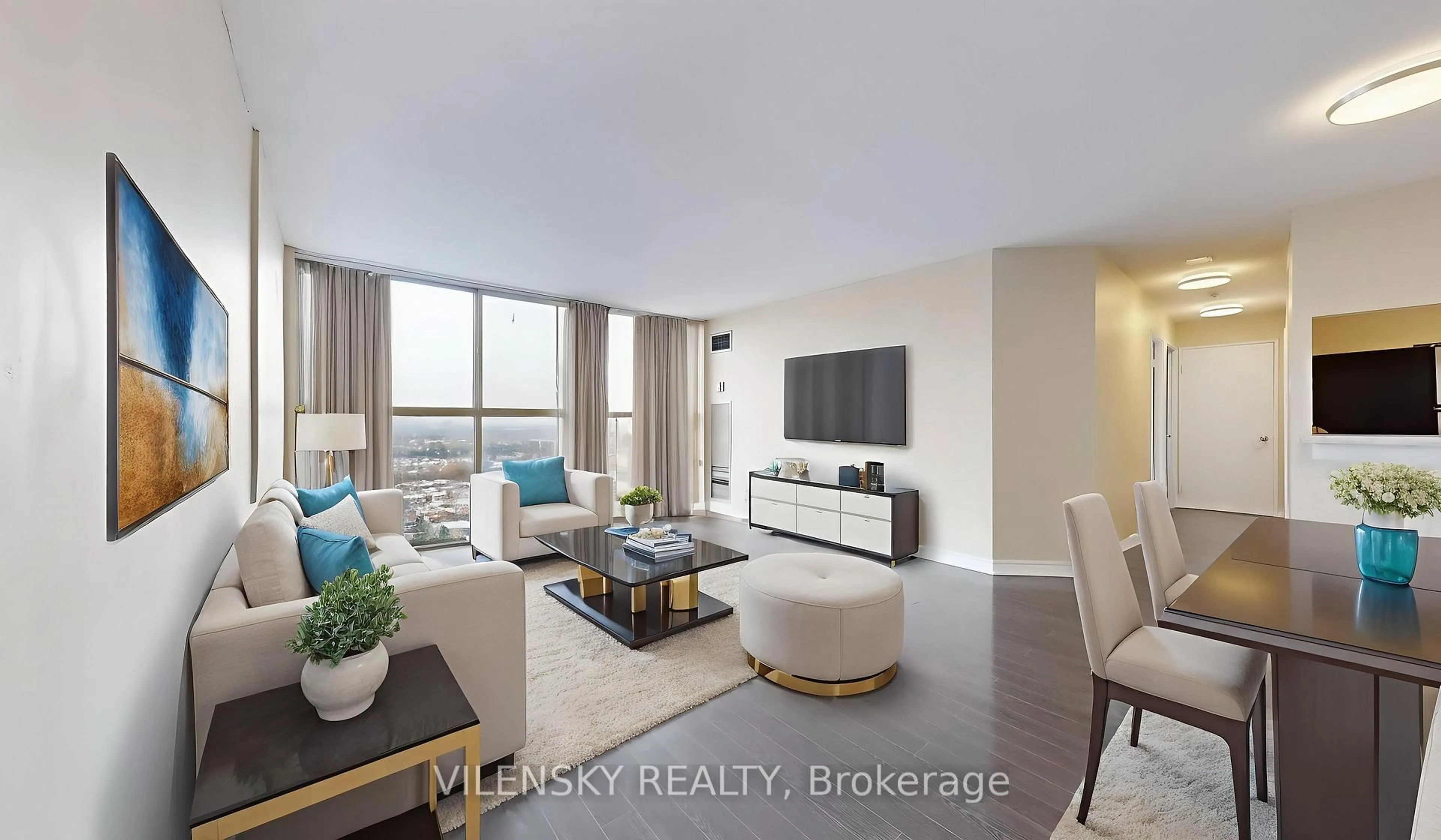 Living room with furniture, unknown for 4205 Shipp Dr #2308, Mississauga Ontario L4Z 2Y8