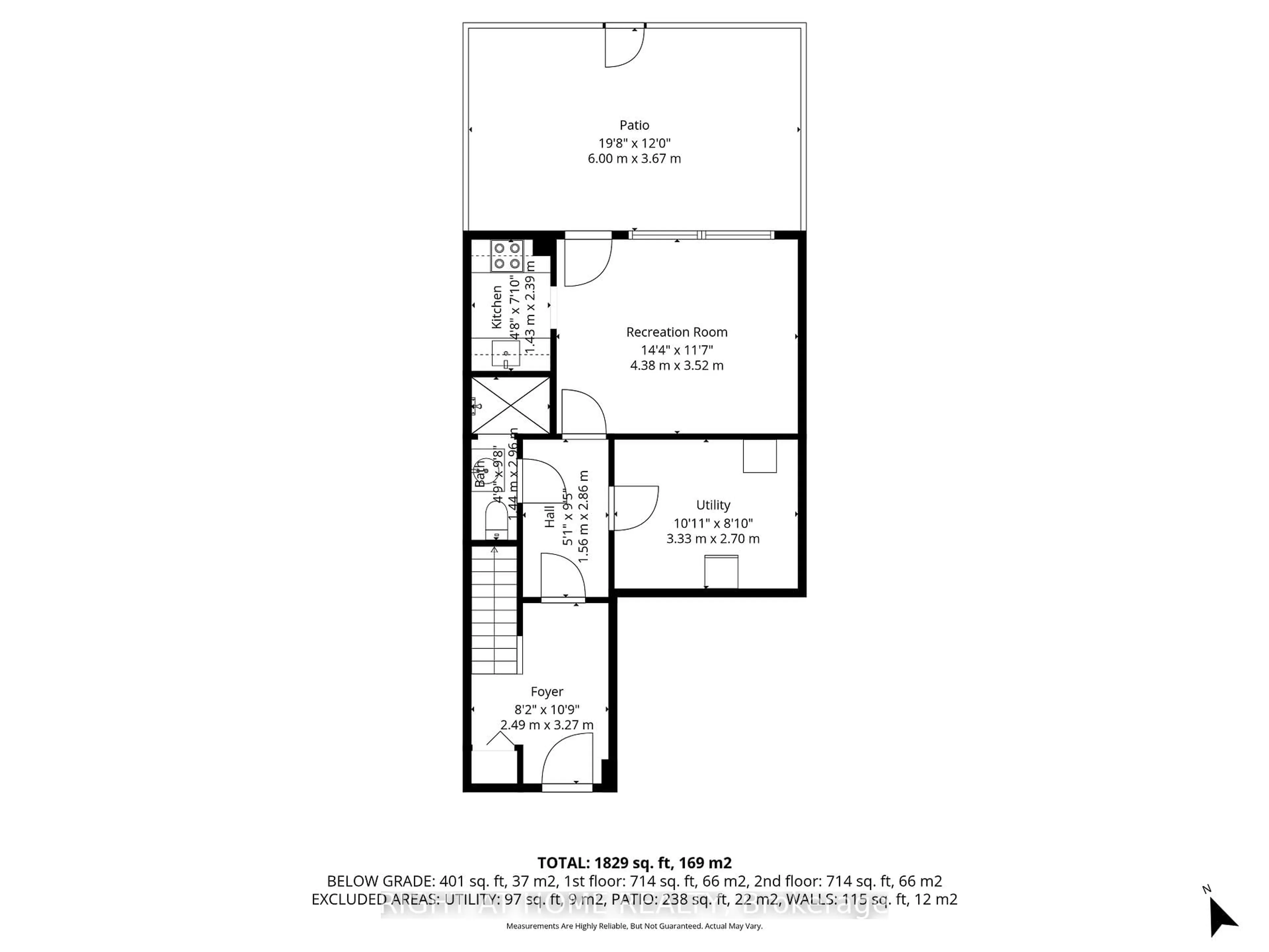 Floor plan for 216 Fleetwood Cres, Brampton Ontario L6T 2E6