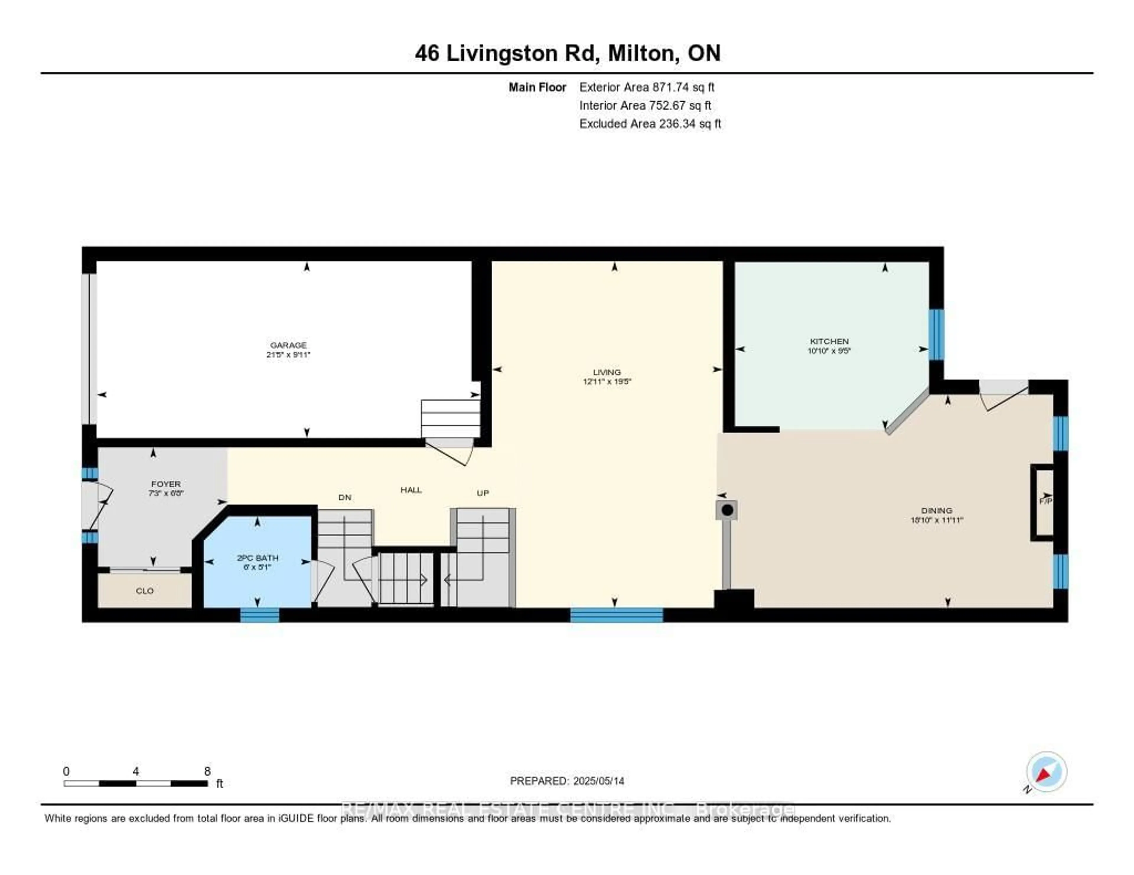 Floor plan for 46 Livingston Rd, Milton Ontario L9T 6B7