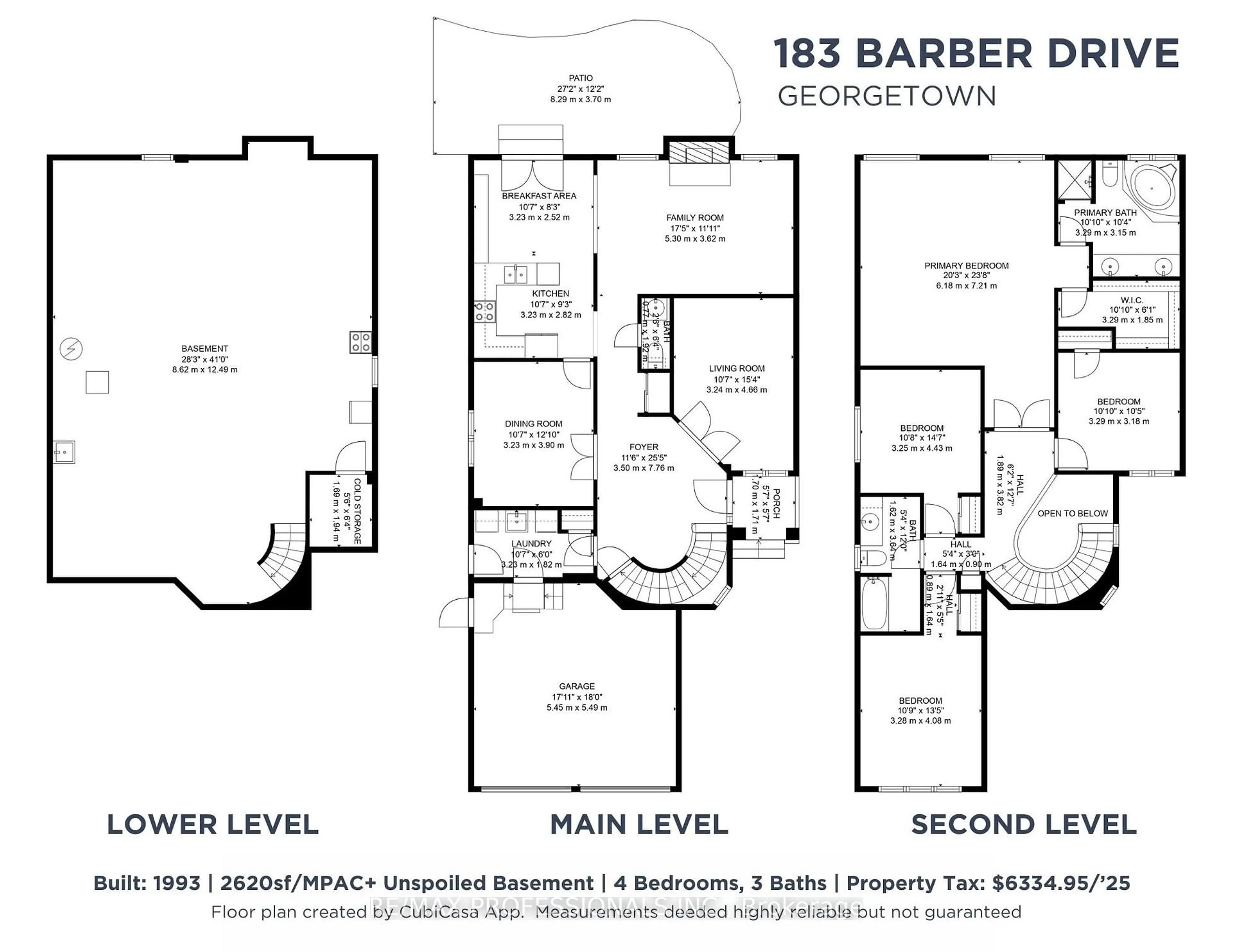 Floor plan for 183 Barber Dr, Halton Hills Ontario L7G 5L5