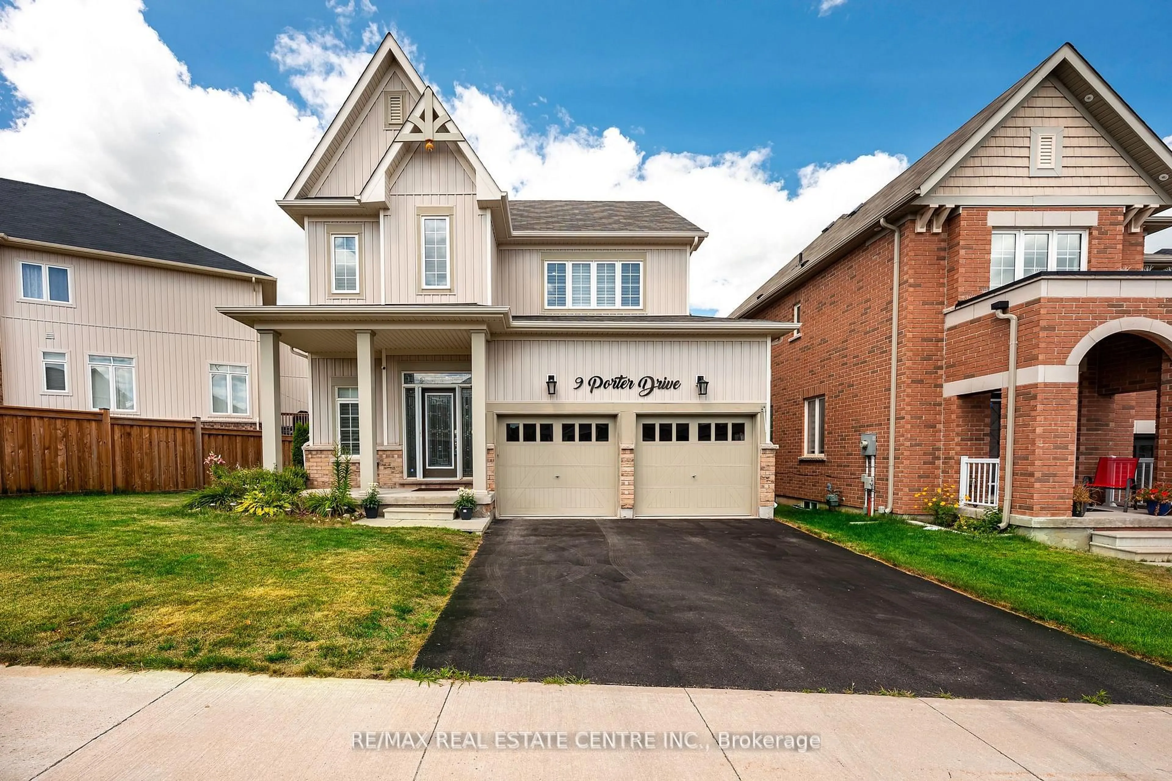 Home with brick exterior material, street for 9 Porter Dr, Orangeville Ontario L9W 6Z4