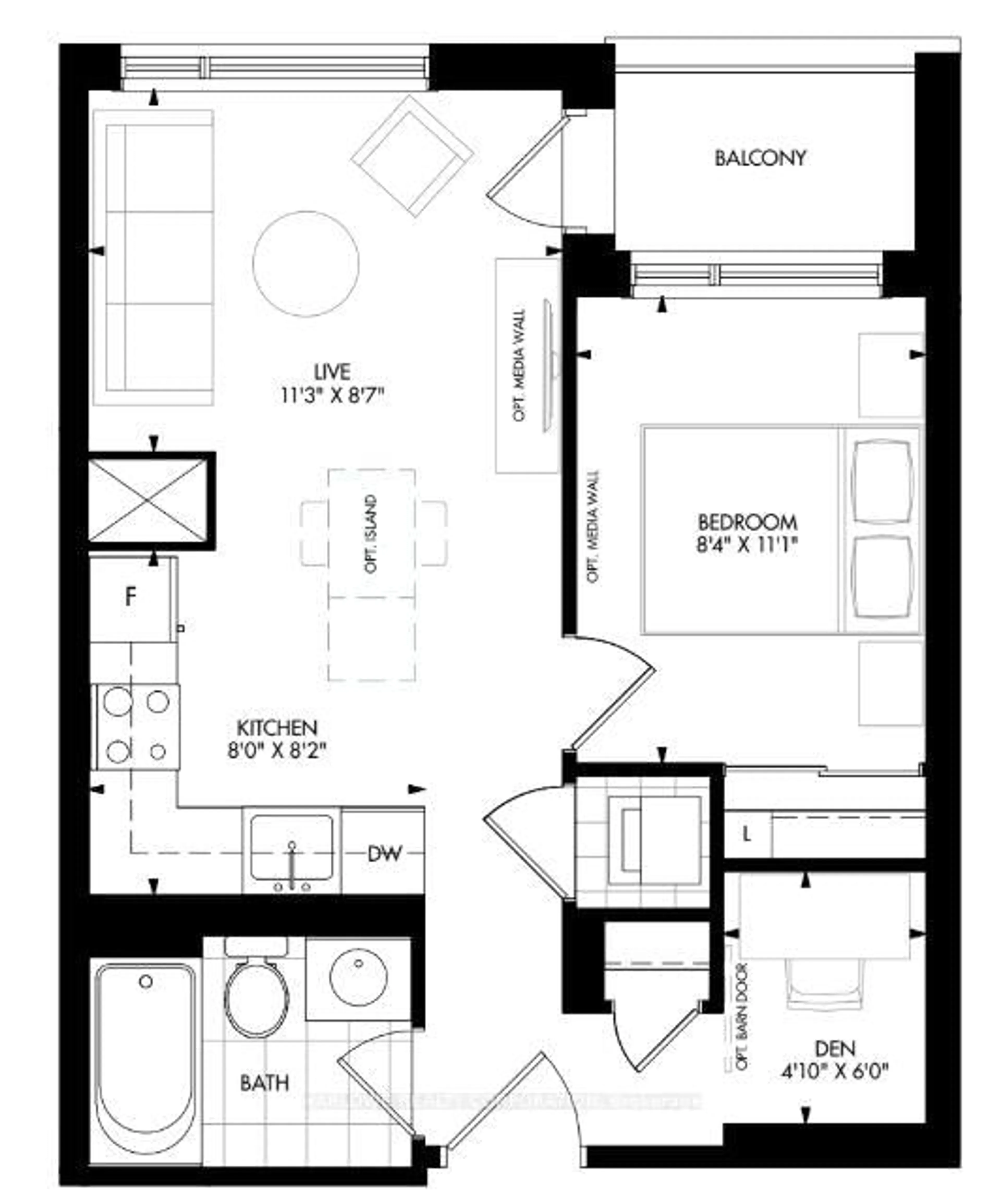 Floor plan for 3250 Carding Mill Tr #310, Oakville Ontario L6M 1L3