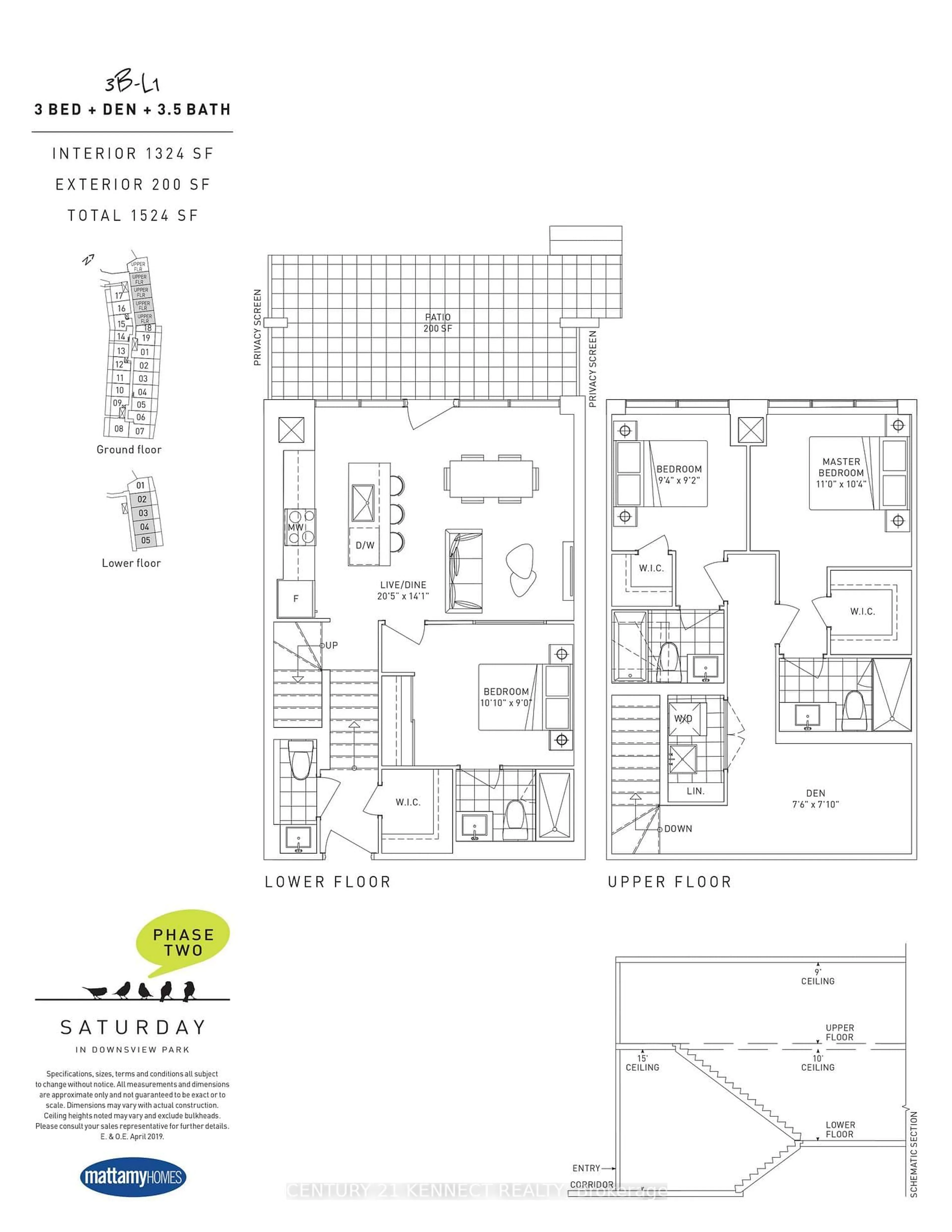 Floor plan for 60 George Butchart Dr #TH2, Toronto Ontario M3K 0E1