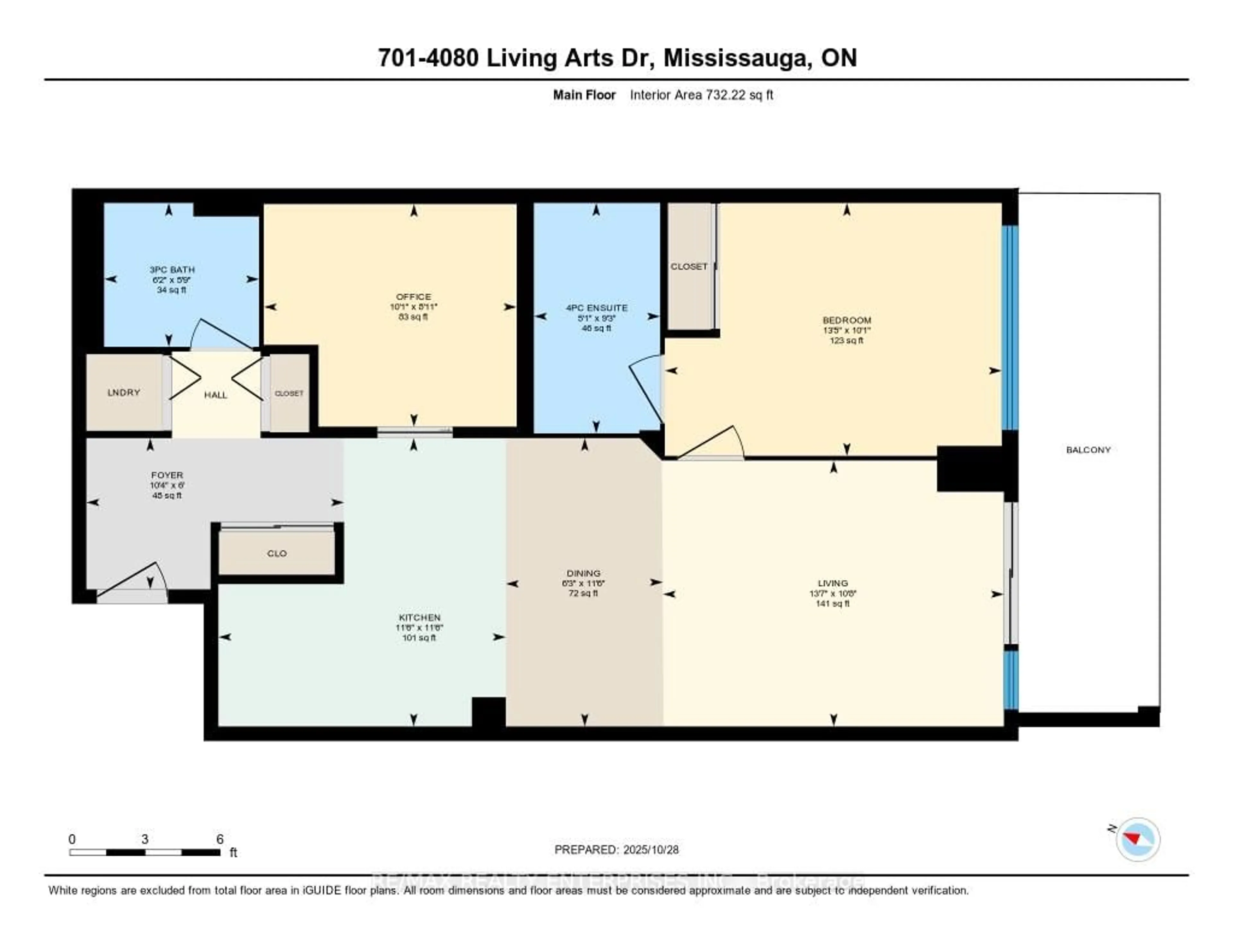 Floor plan for 4080 Living Arts Dr #701, Mississauga Ontario L5B 4N3