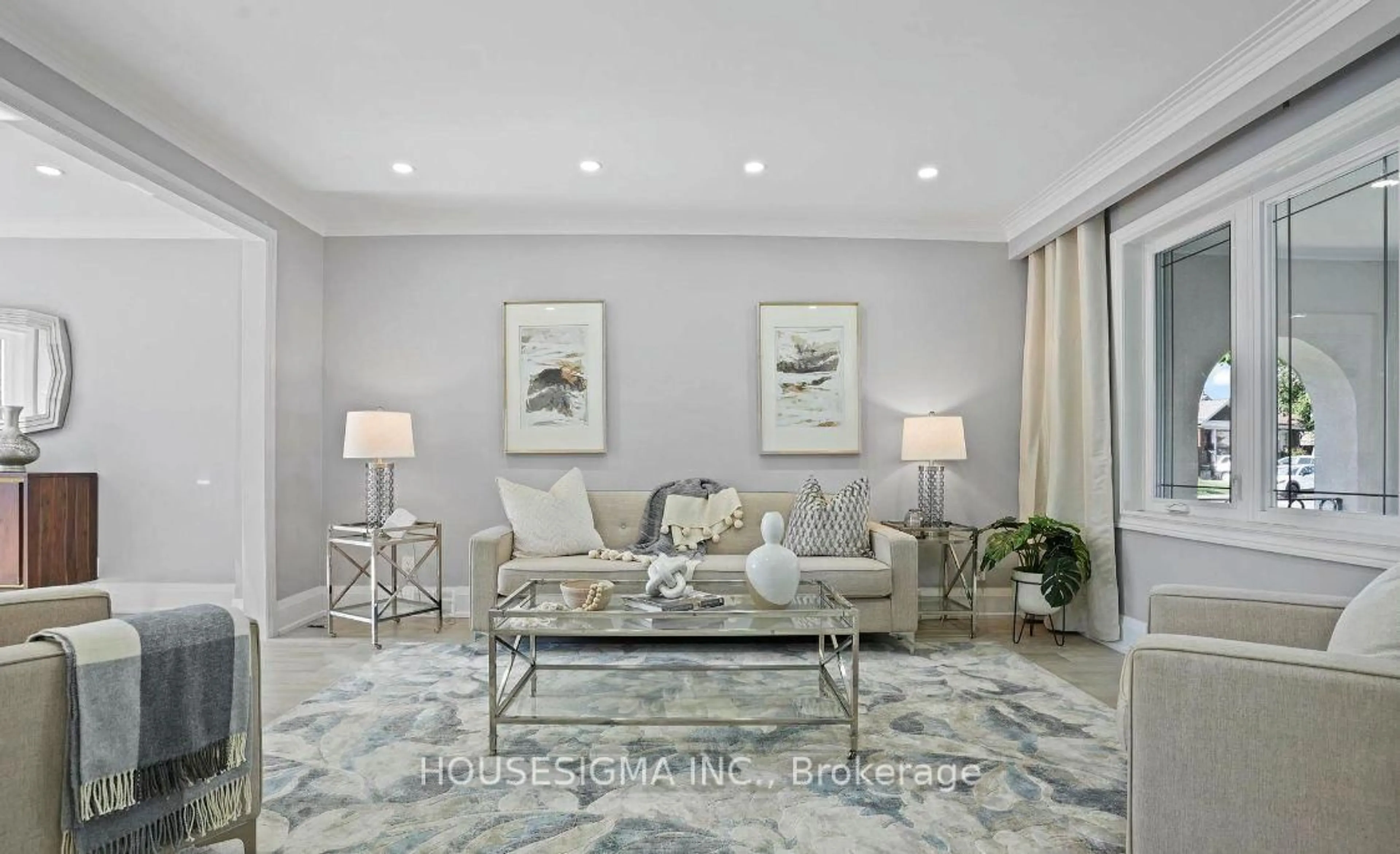 Living room with furniture, ceramic/tile floor for 90A Bicknell Ave, Toronto Ontario M6M 4G7