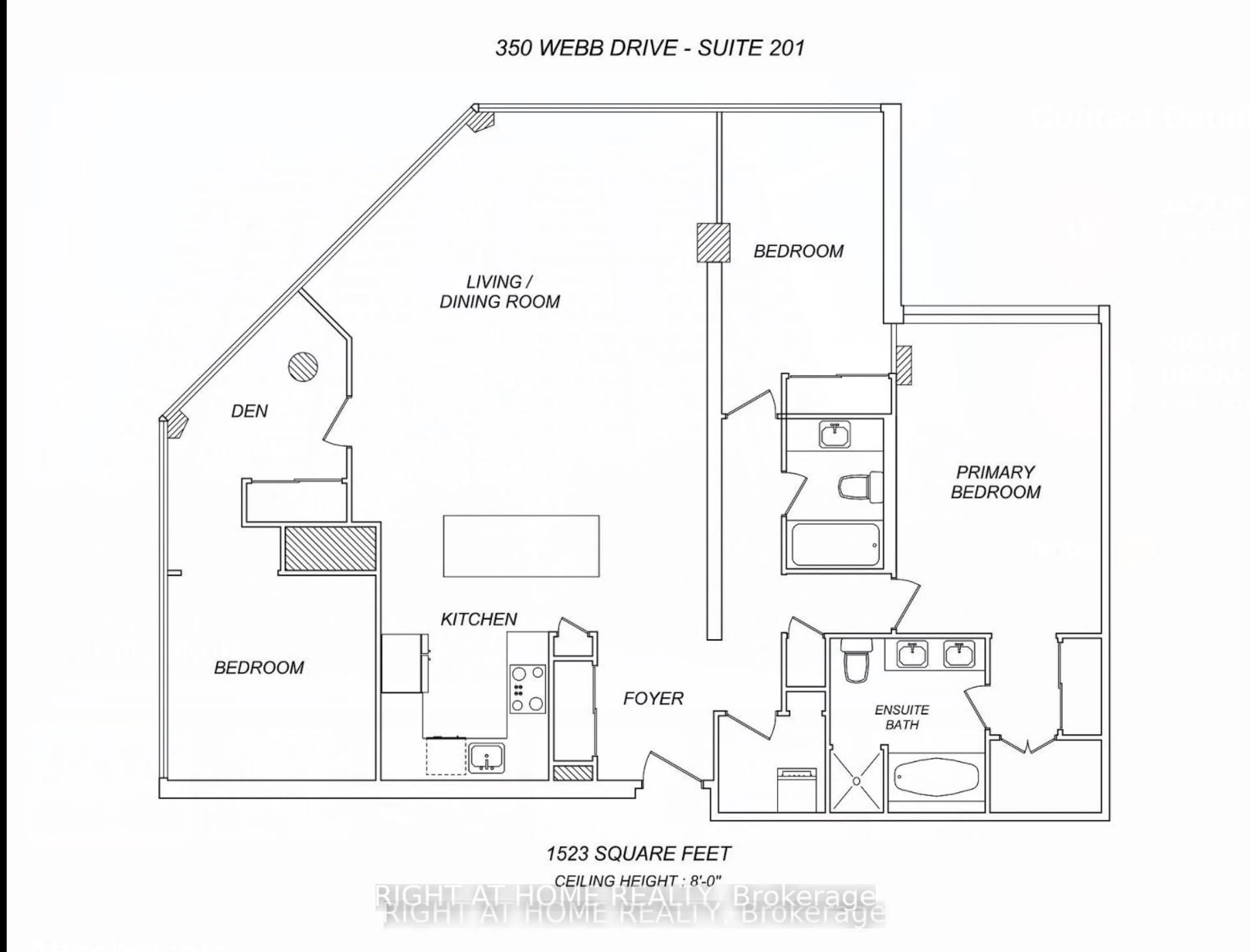 Floor plan for 350 Webb Dr #201, Mississauga Ontario L5B 3W4