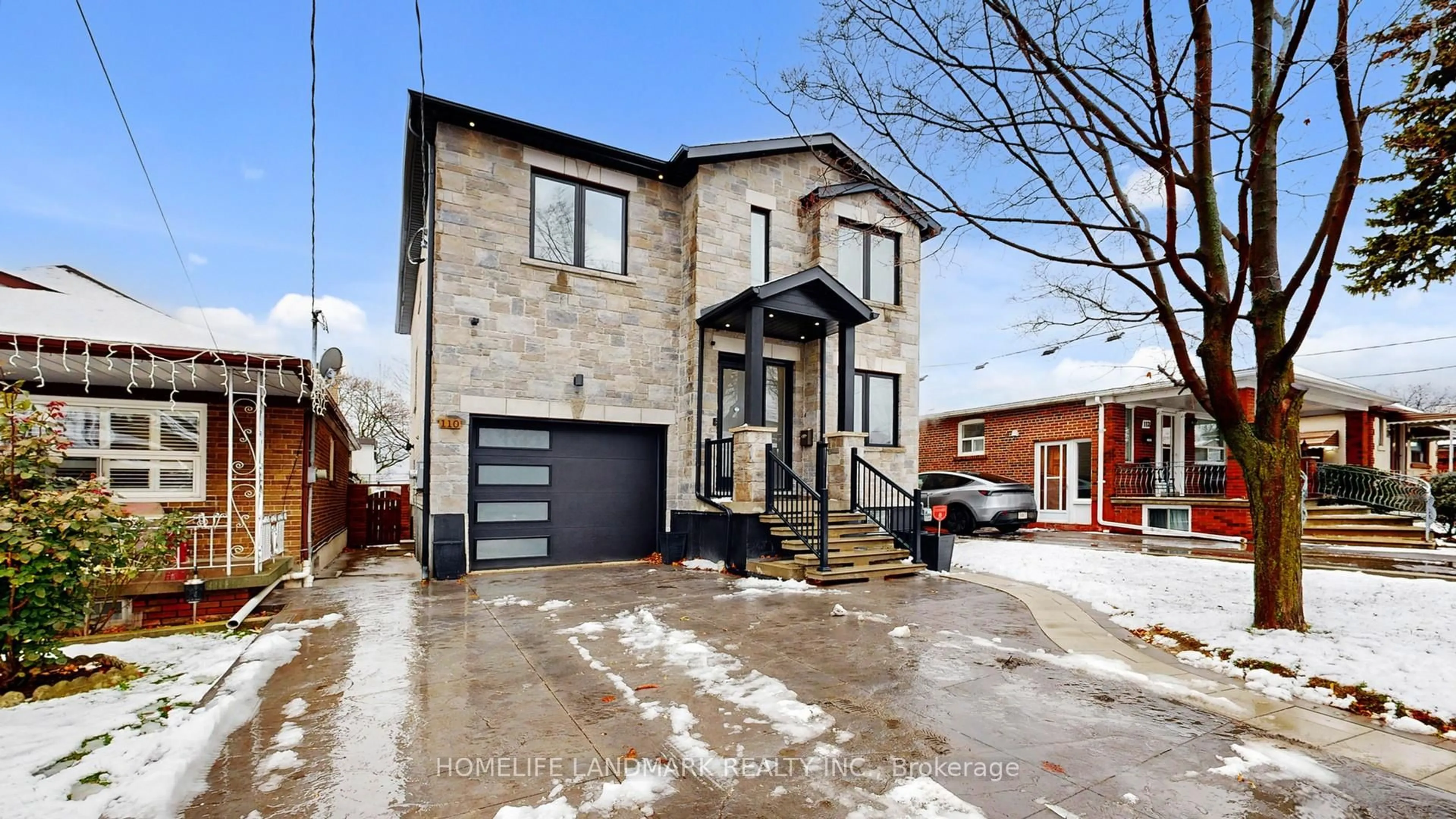 Home with brick exterior material, street for 110 Richardson Ave, Toronto Ontario M6M 3S1