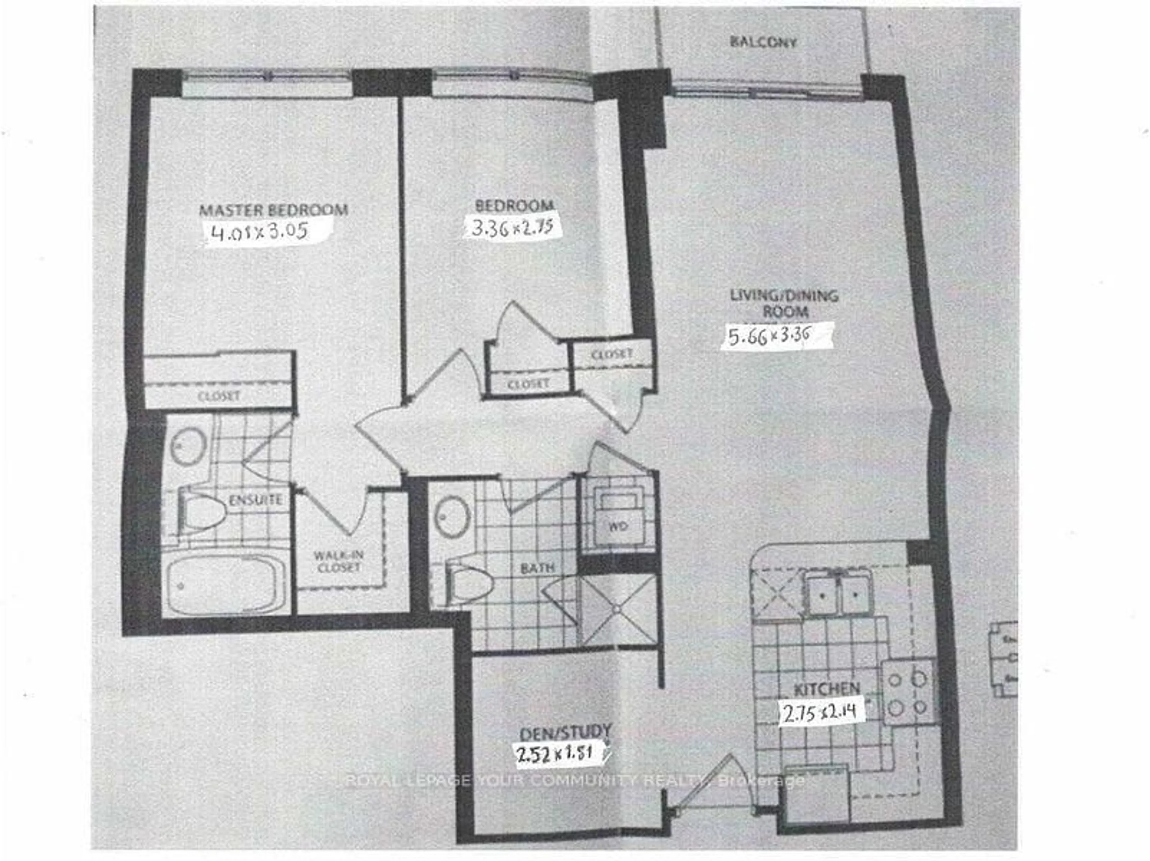 Floor plan for 1403 Royal York Rd #901, Toronto Ontario M9P 0A1