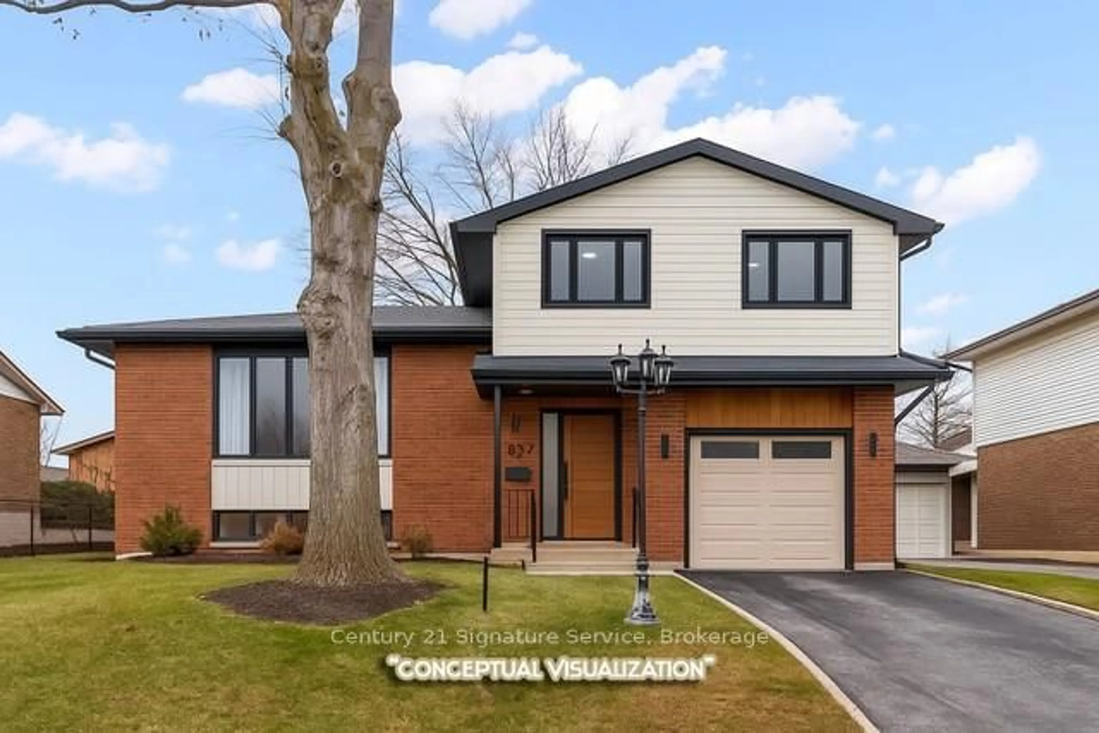 Home with brick exterior material, street for 227 Elmwood Rd, Oakville Ontario L6K 2A9