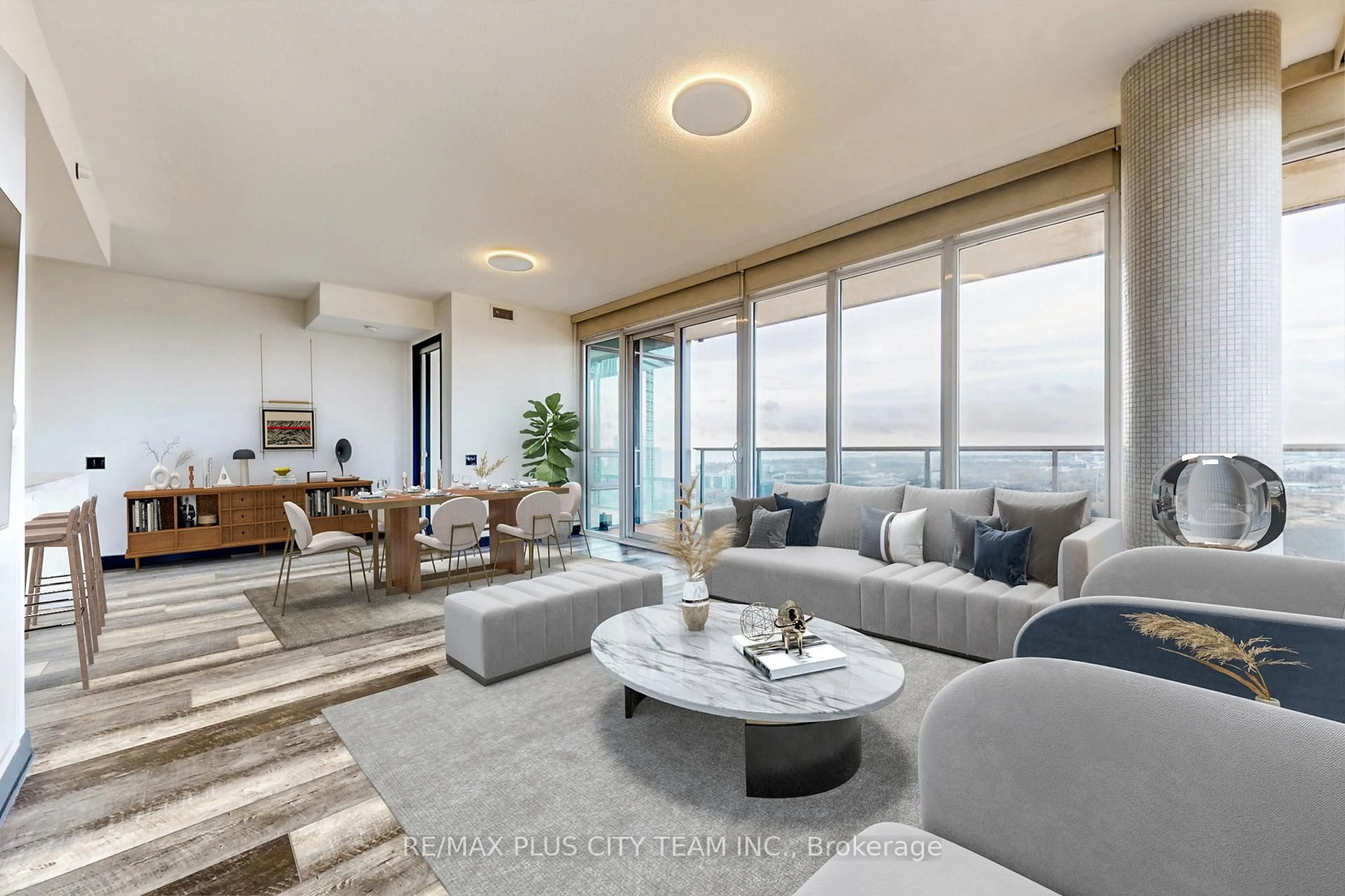 Living room with furniture, unknown for 88 Park Lawn Rd #2316, Toronto Ontario M8Y 0B5