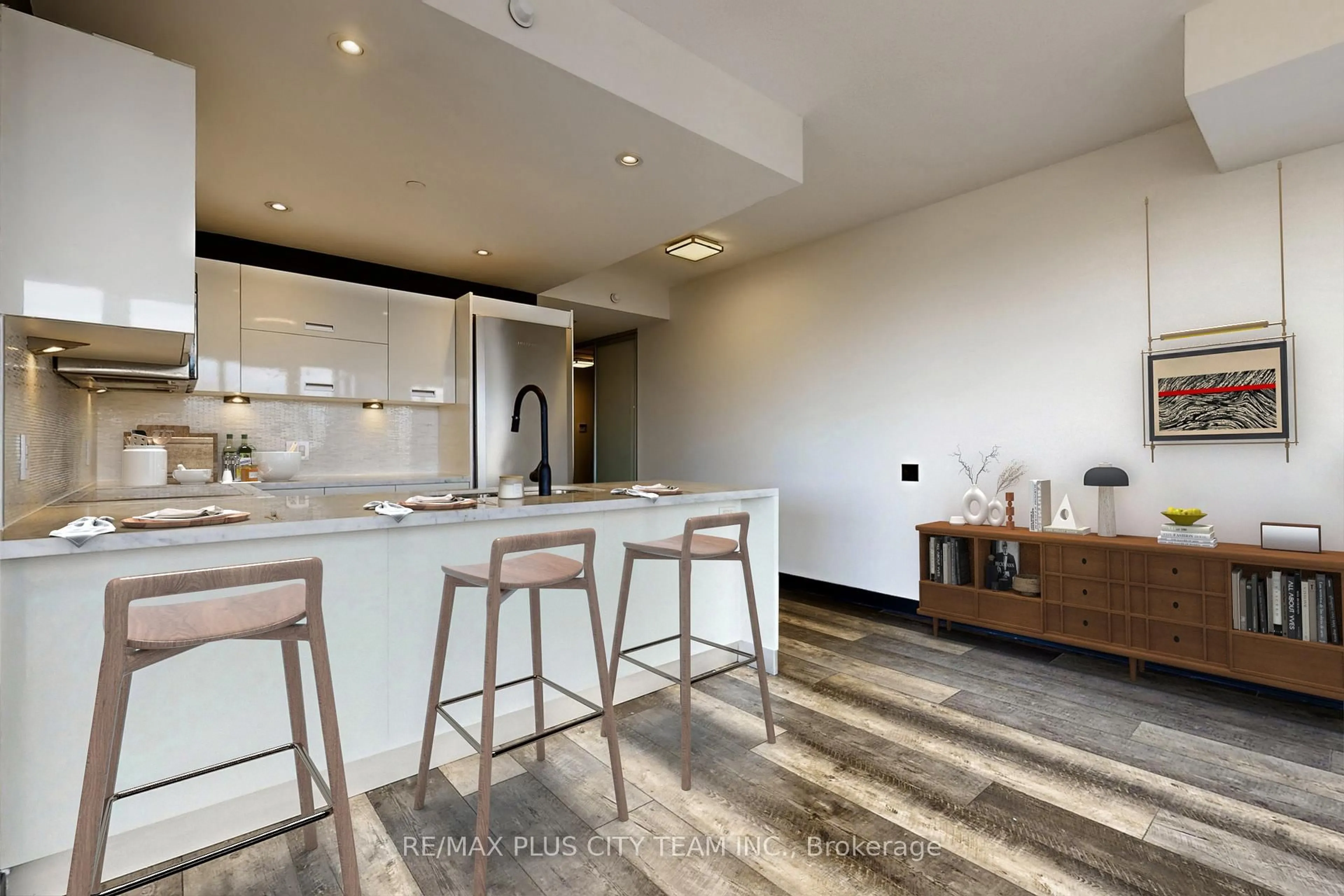 Contemporary kitchen, ceramic/tile floor for 88 Park Lawn Rd #2316, Toronto Ontario M8Y 0B5