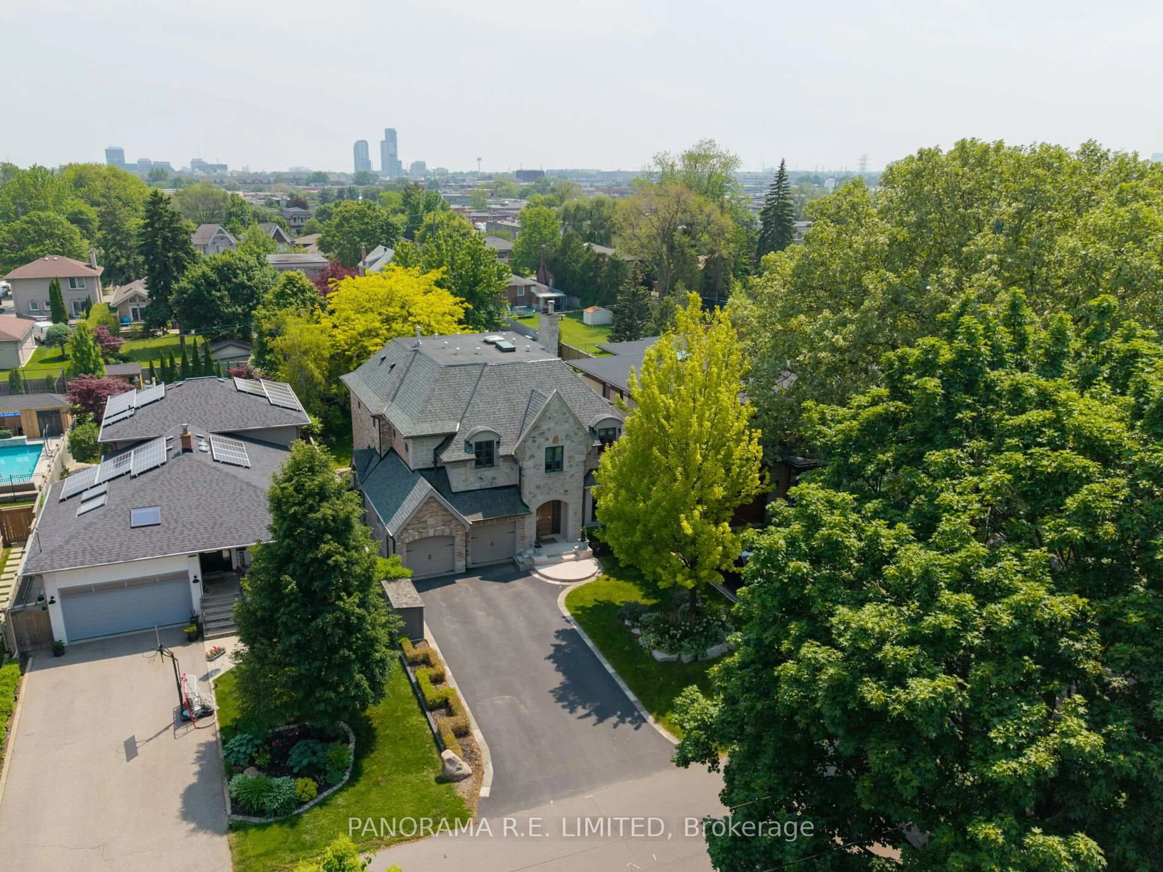 A pic from outside/outdoor area/front of a property/back of a property/a pic from drone, city buildings view from balcony for 19 Graystone Gdns, Toronto Ontario M8Z 3C2