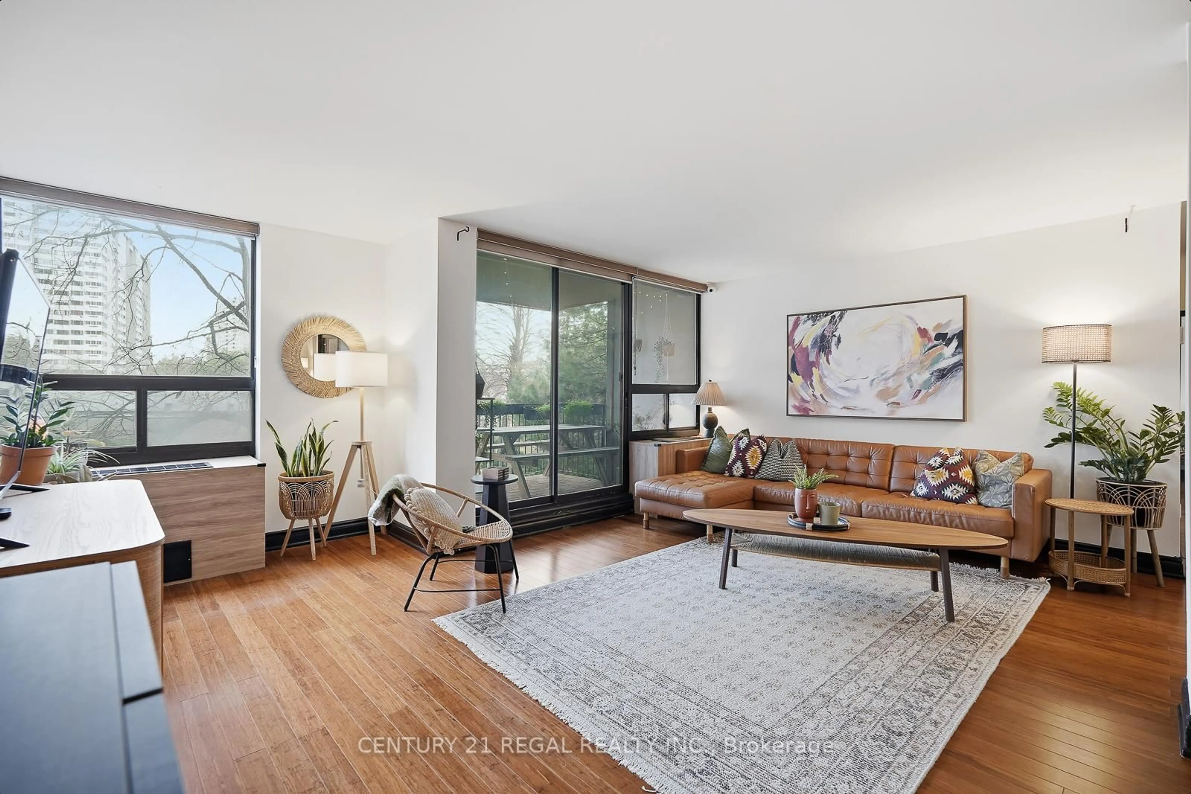 Living room with furniture, unknown for 50 Mississauga Valley Blvd #219, Mississauga Ontario L5A 3S2