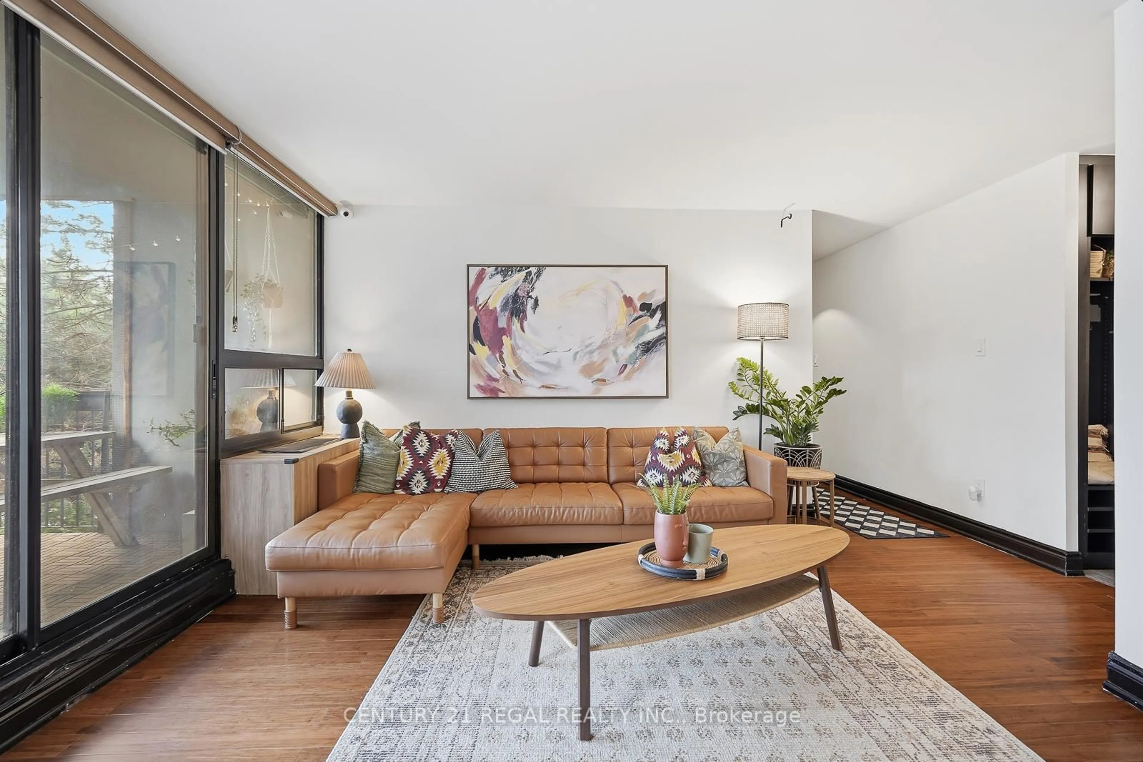 Living room with furniture, unknown for 50 Mississauga Valley Blvd #219, Mississauga Ontario L5A 3S2