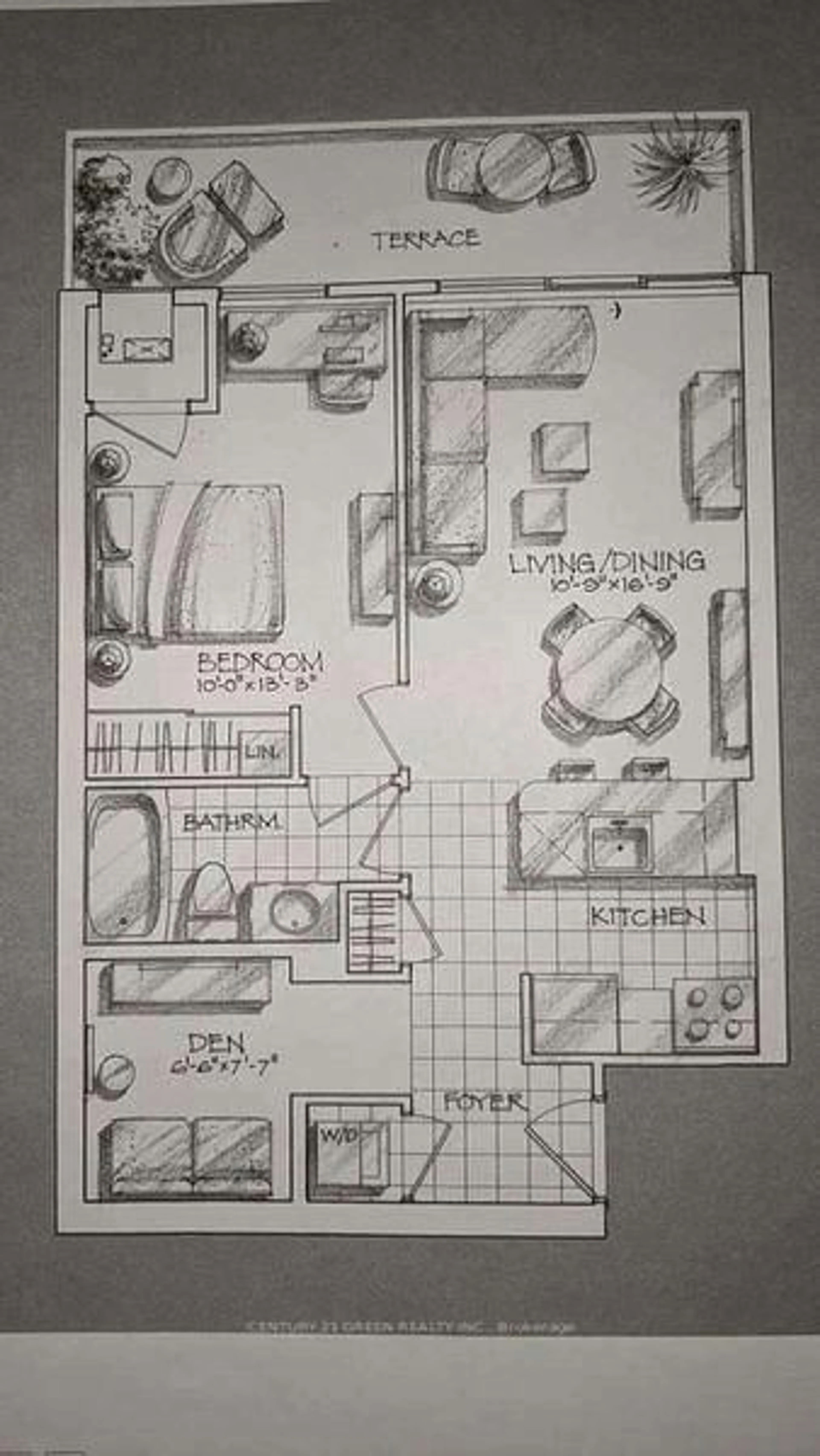 Floor plan for 100 John St #501, Brampton Ontario L6N 2S8