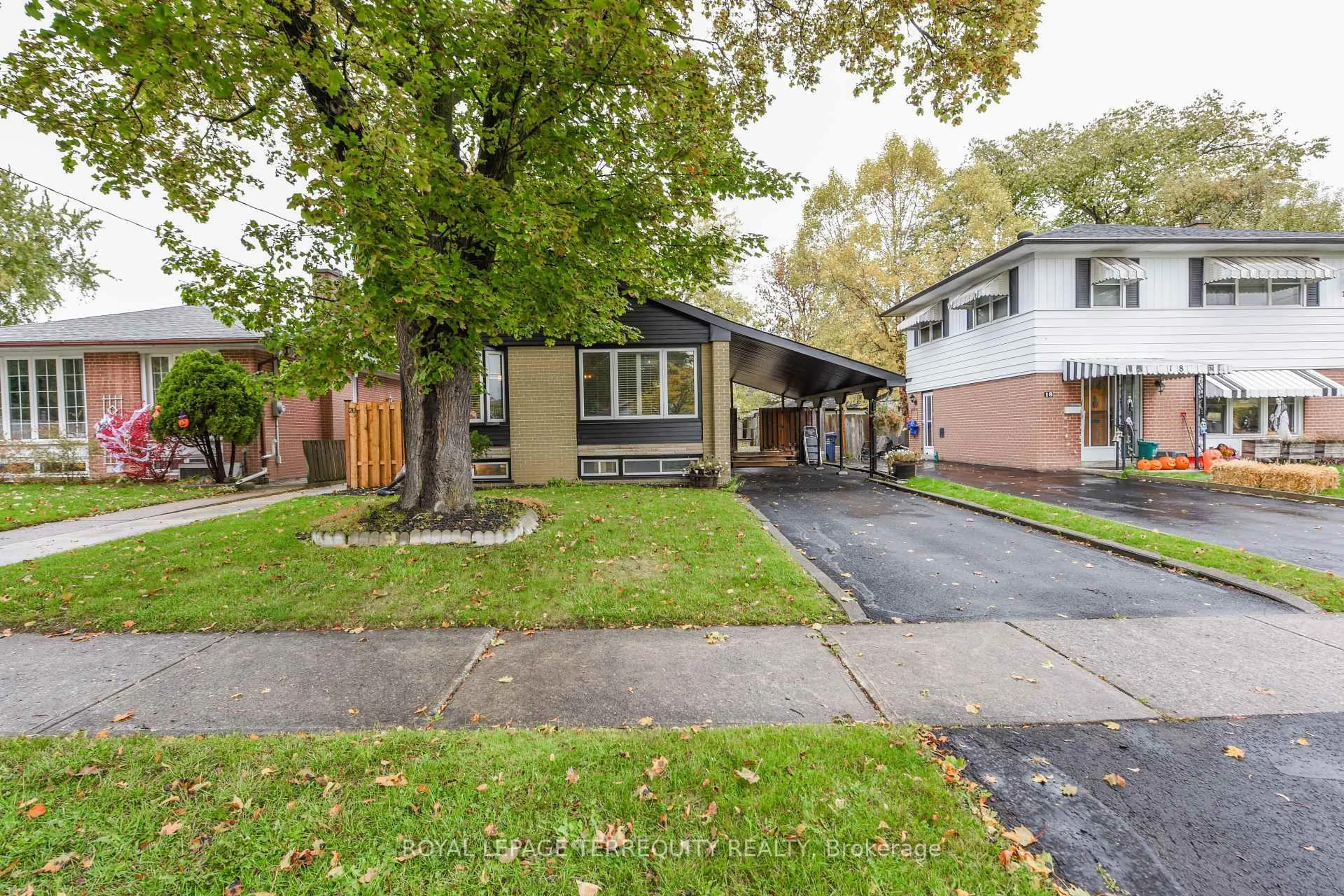 Home with brick exterior material, street for 20 Hallow Cres, Toronto Ontario M9W 2V9