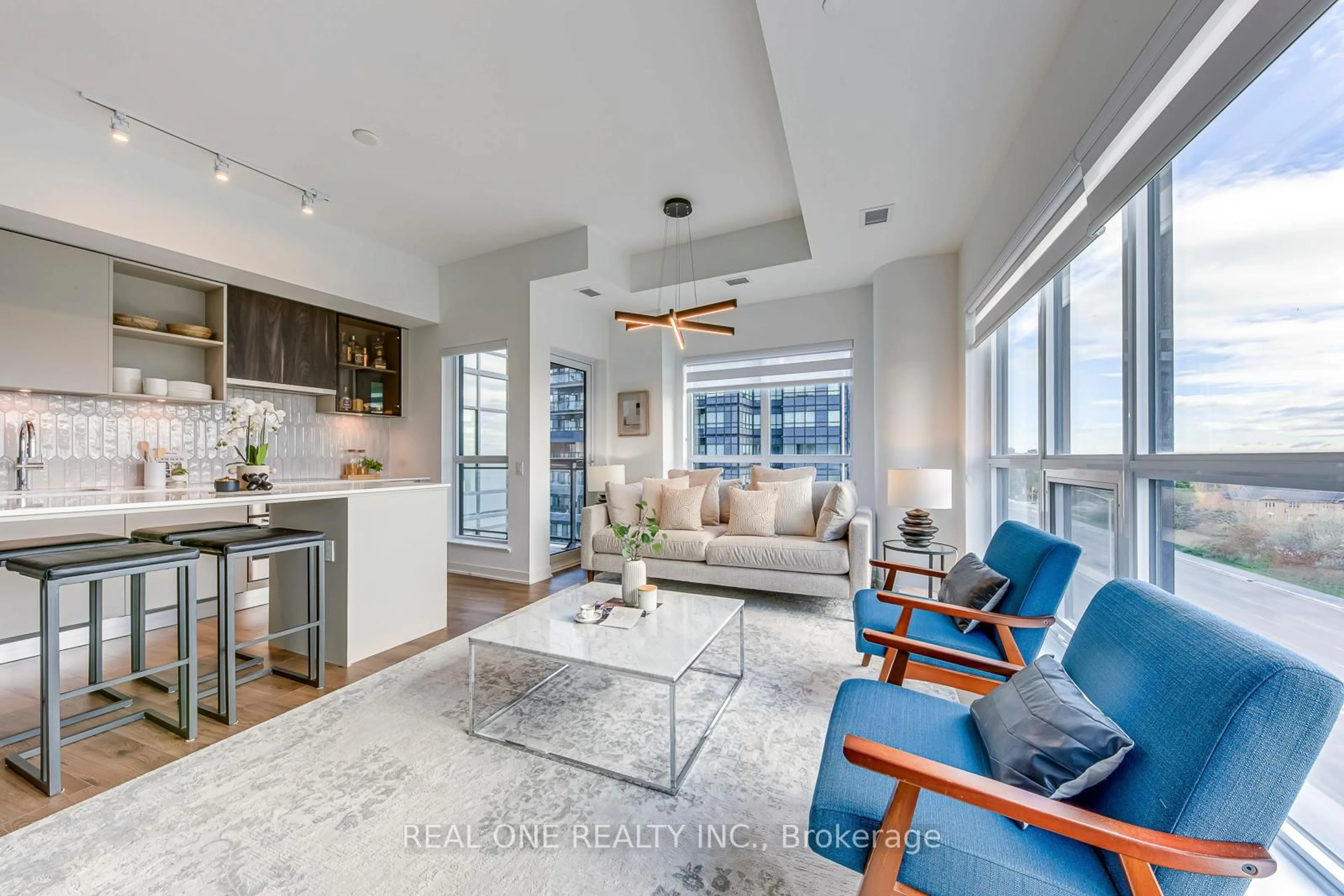 Living room with furniture, unknown for 405 Dundas St #526, Oakville Ontario L6M 5P4