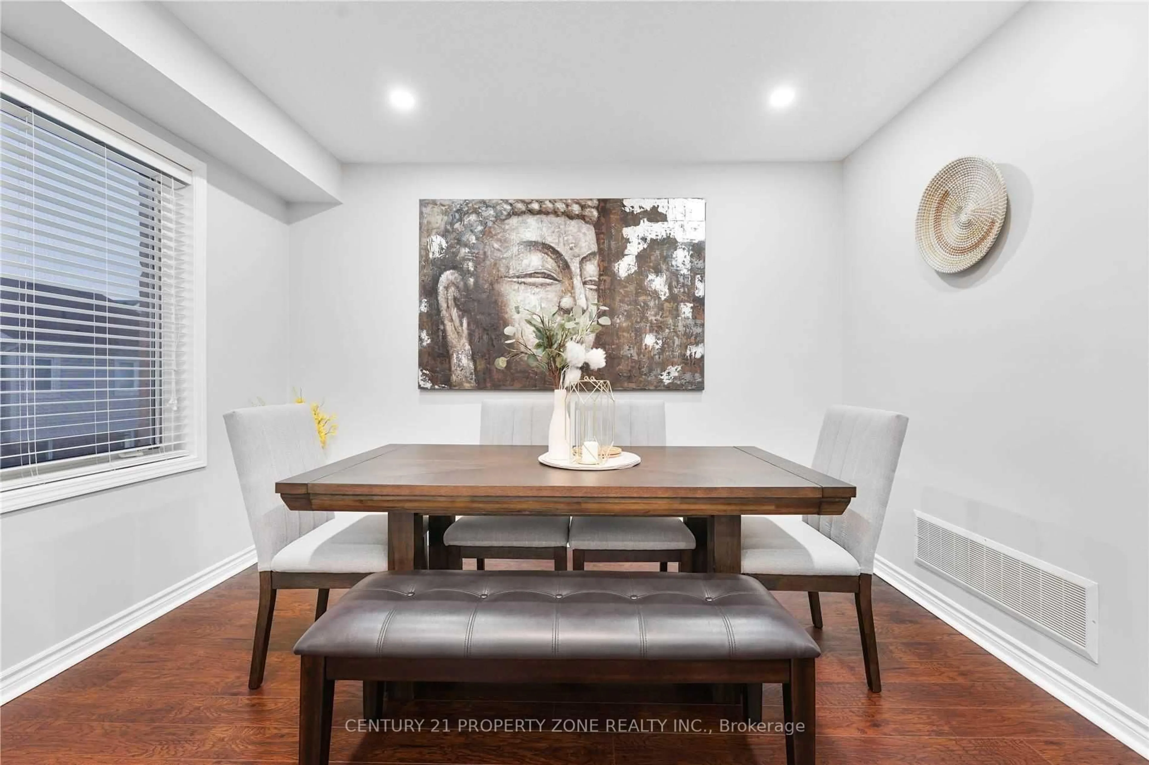 Dining room, wood/laminate floor for 95 Bannister Cres, Brampton Ontario L7A 0G2