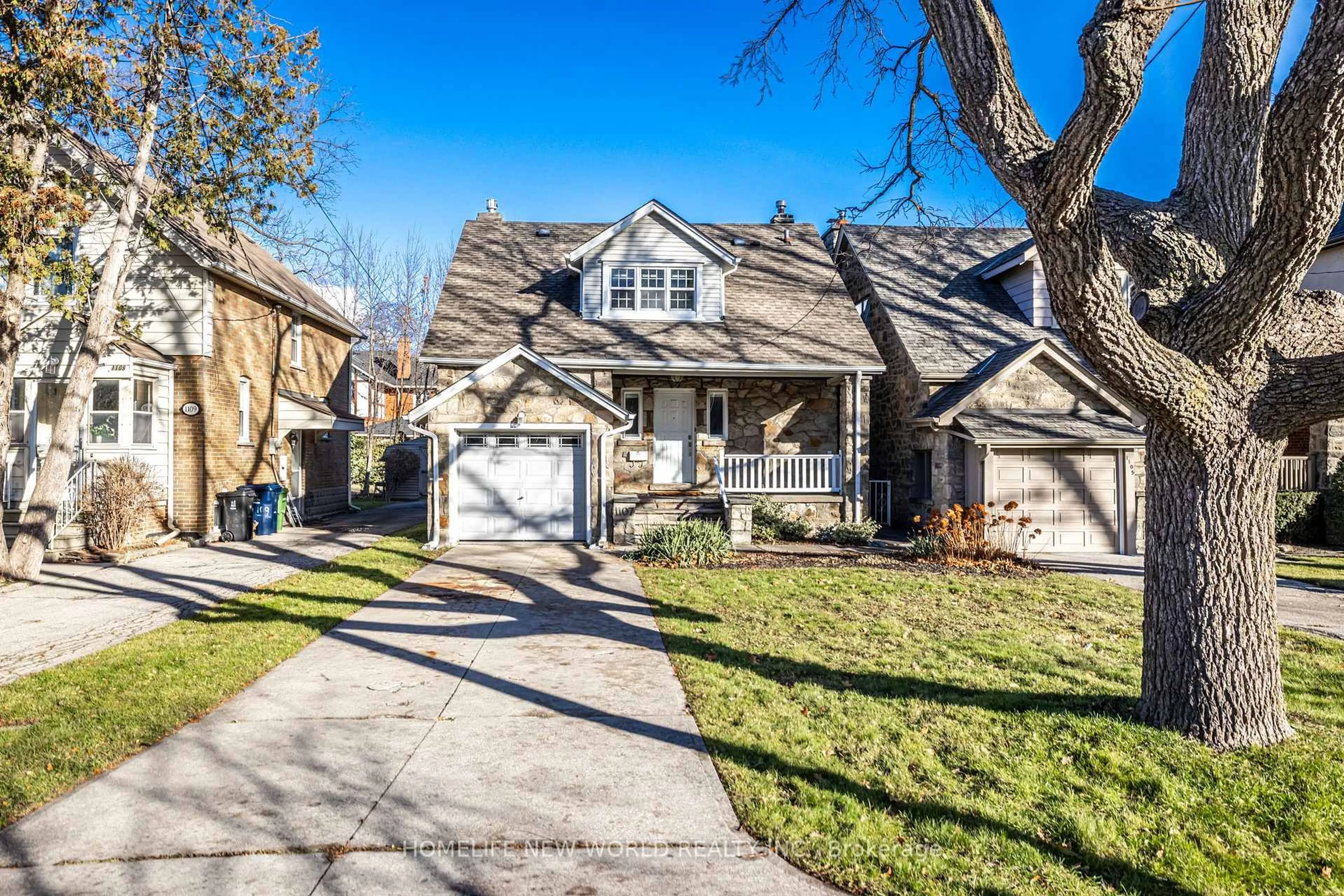 Home with brick exterior material, street for 1107 Royal York Rd, Toronto Ontario M8X 2G8