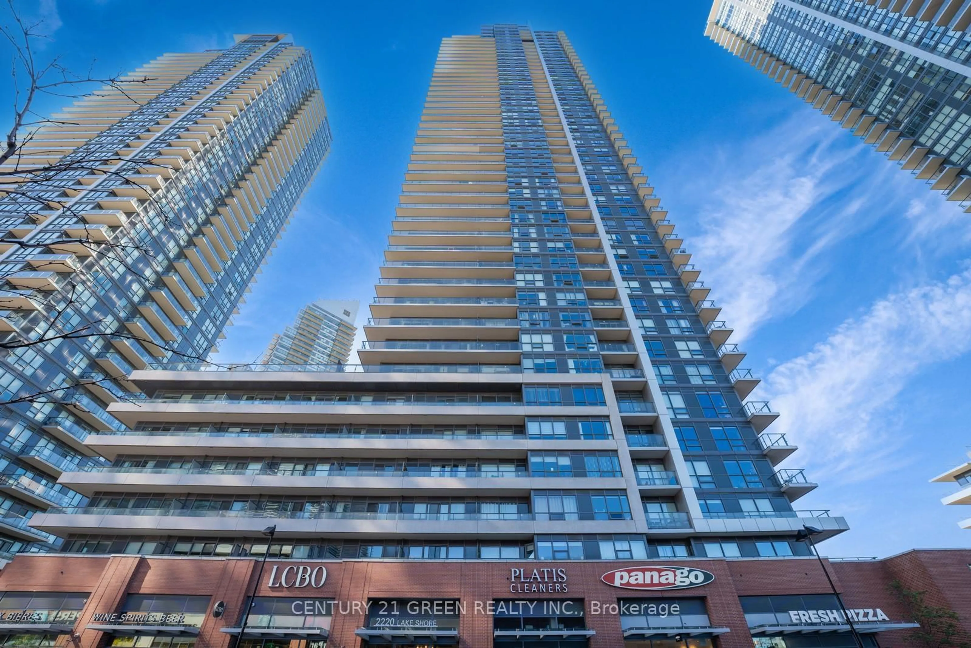 A pic from outside/outdoor area/front of a property/back of a property/a pic from drone, building for 2220 Lake Shore Blvd #1707, Toronto Ontario M8V 0C1