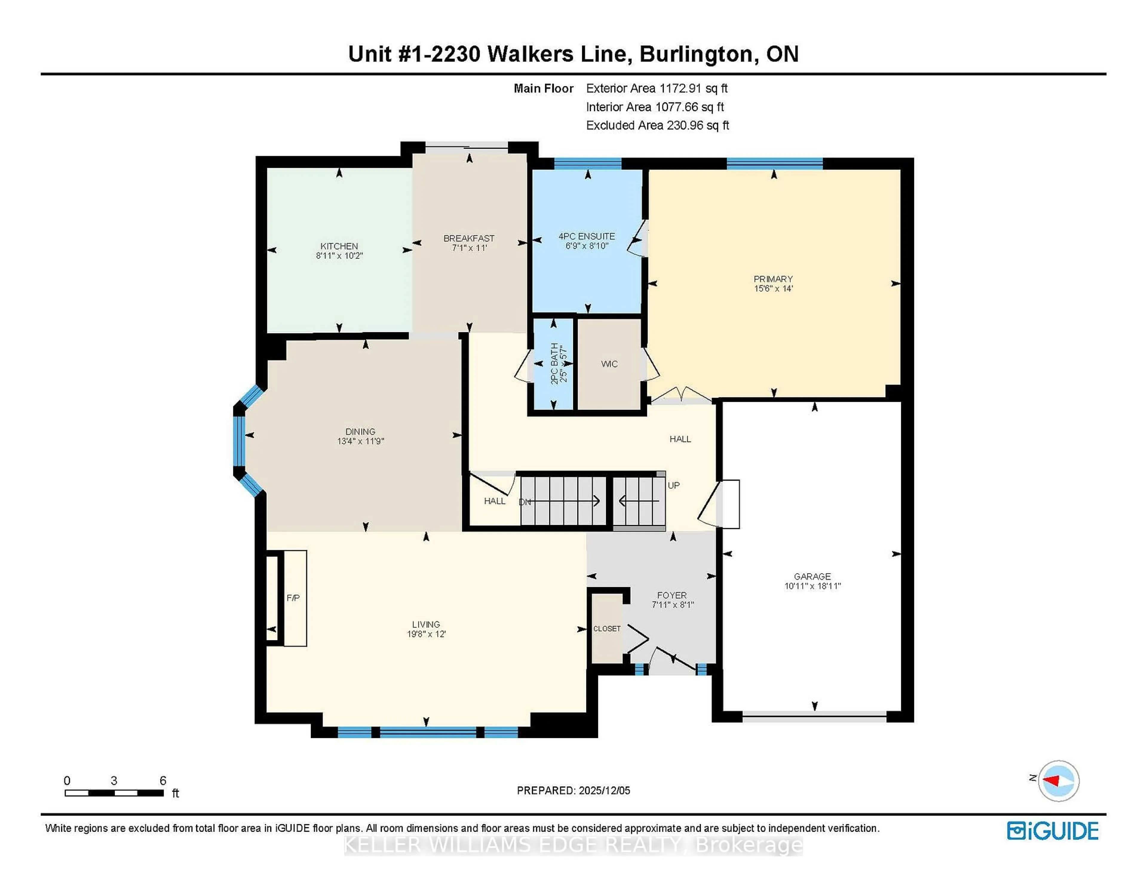 Floor plan for 2230 Walkers Line #1, Burlington Ontario L7M 3Y8