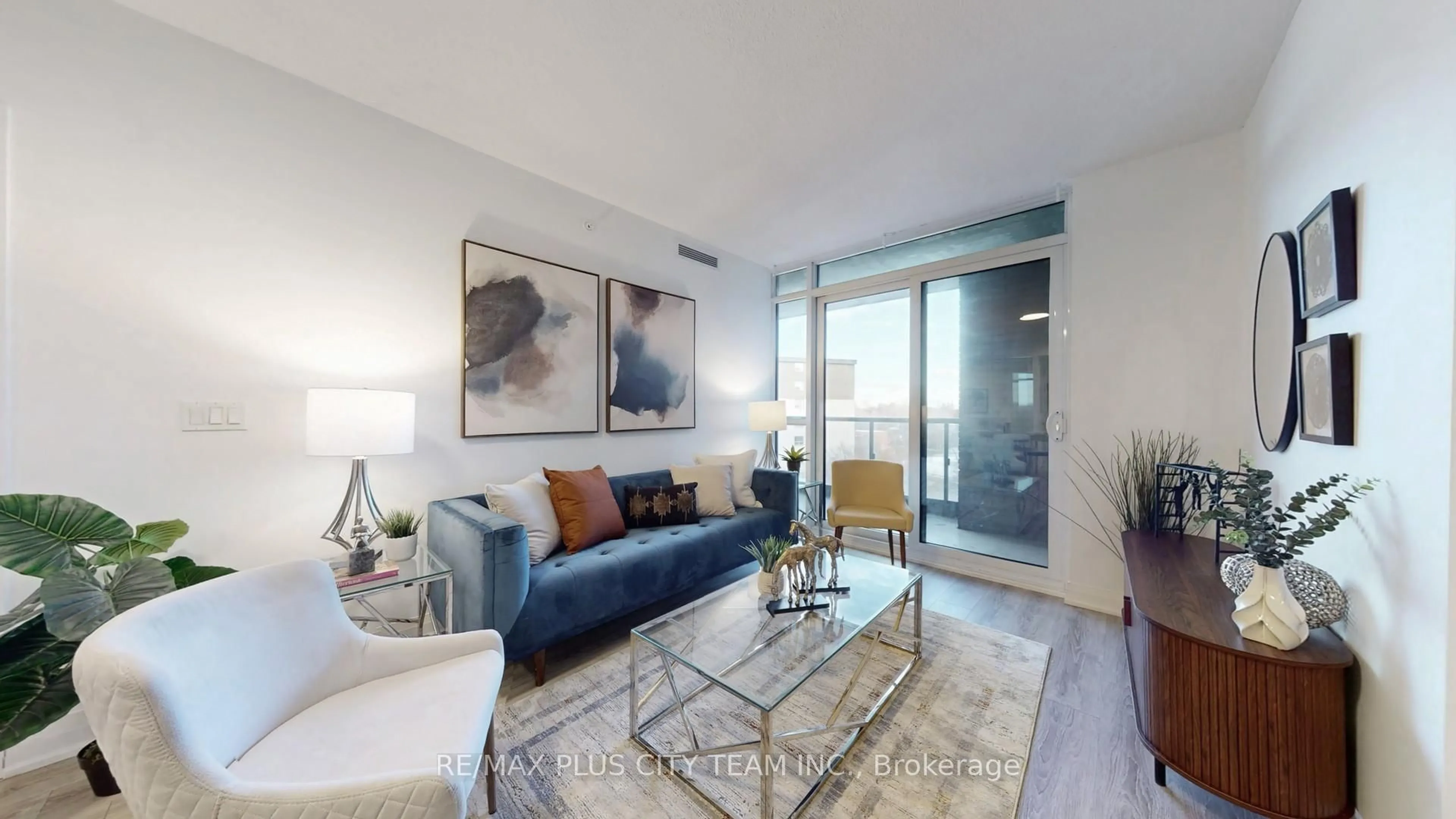 Living room with furniture, unknown for 10 Gibbs Rd #517, Toronto Ontario M9B 0E2