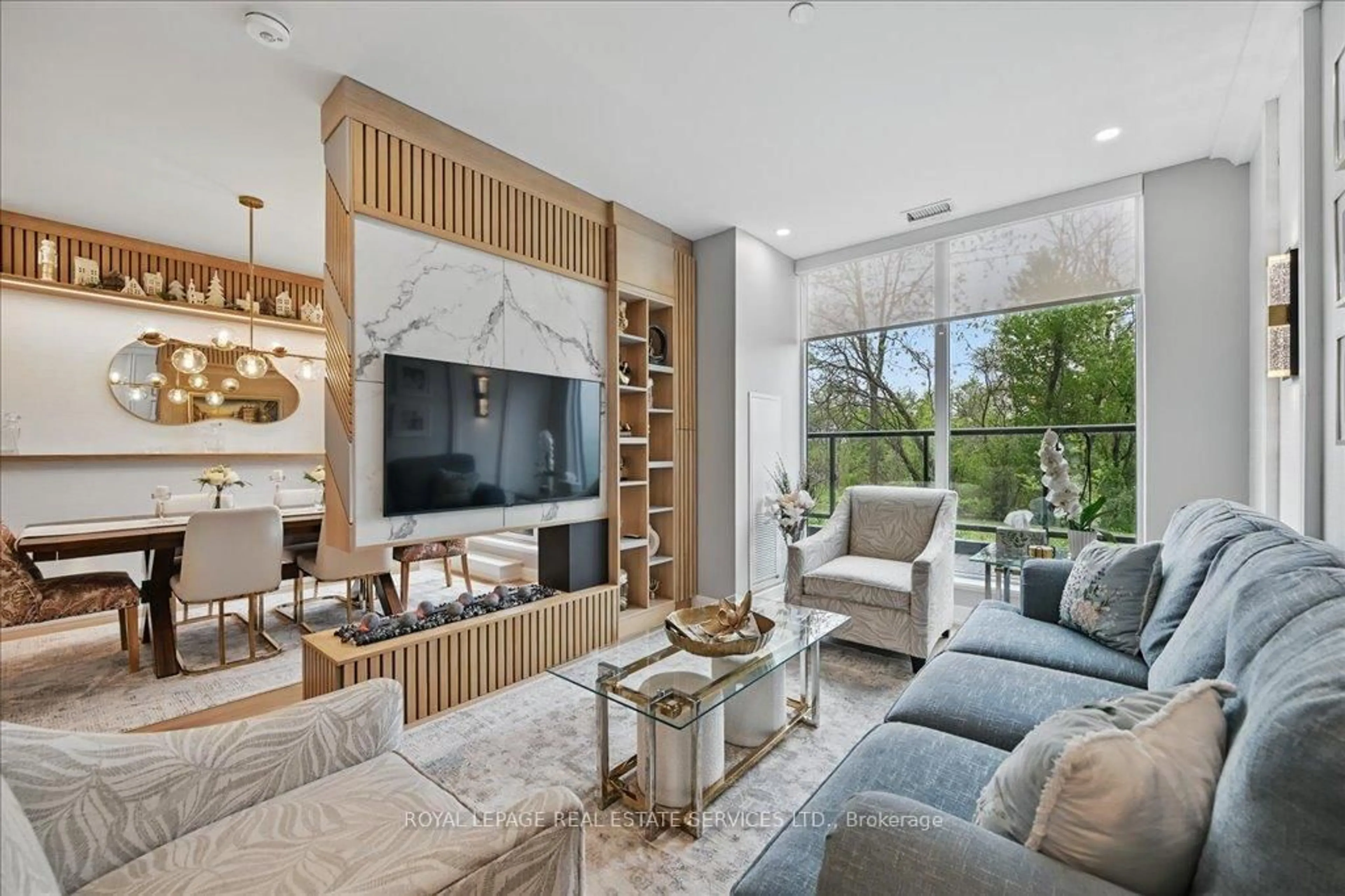 Living room with furniture, ceramic/tile floor for 2489 Taunton Rd #108, Oakville Ontario L6H 3R9