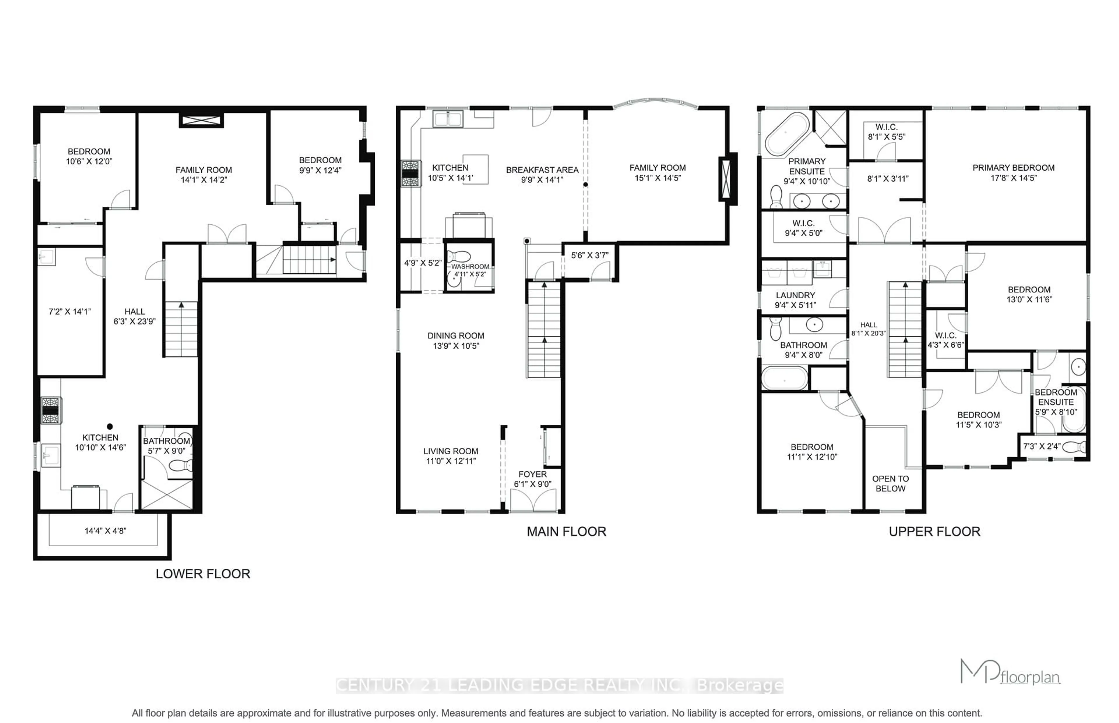 Floor plan for 34 Royal Links Circ, Brampton Ontario L6P 2Z9