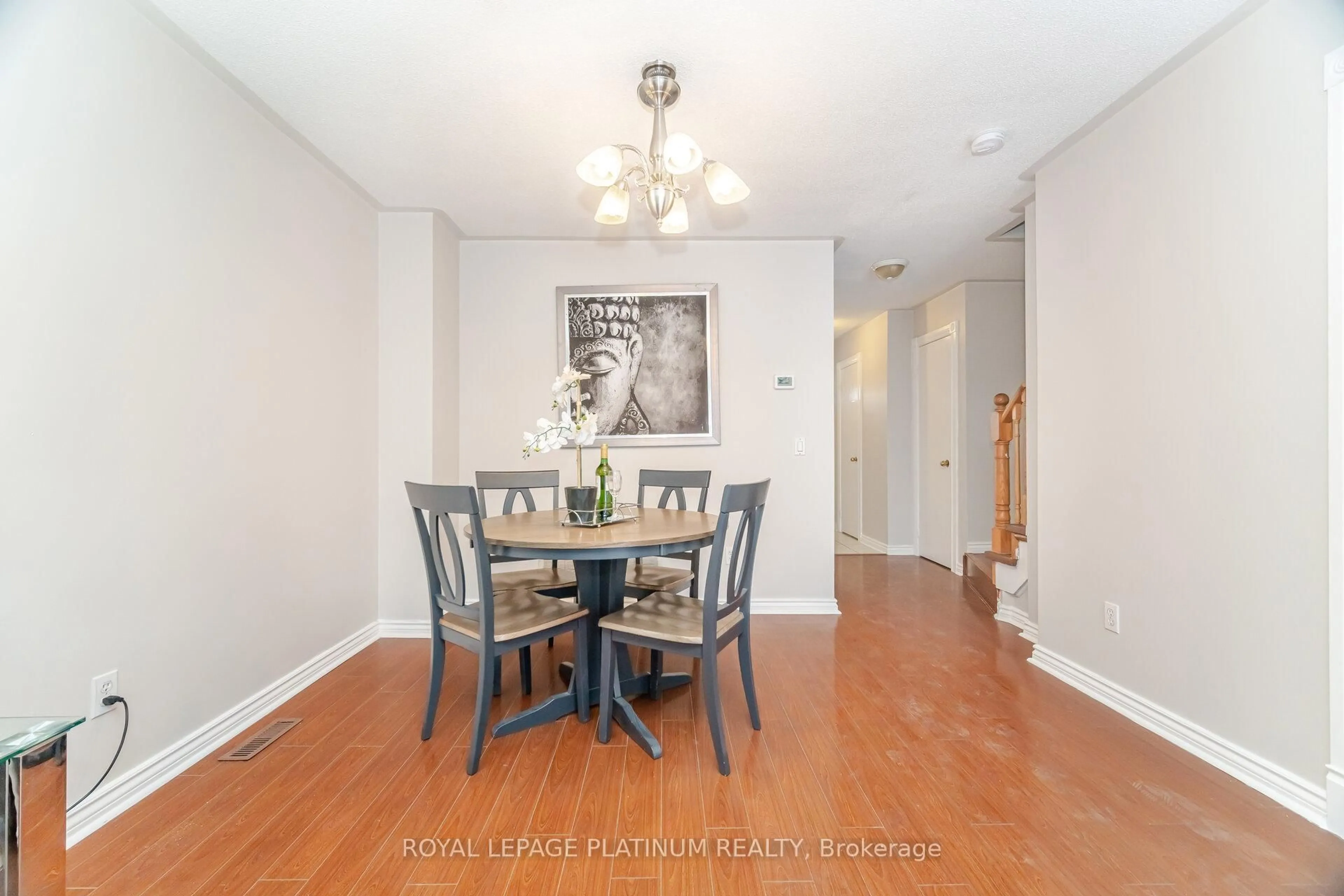 Dining room, wood/laminate floor for 51 Softneedle Ave, Brampton Ontario L6R 1K7