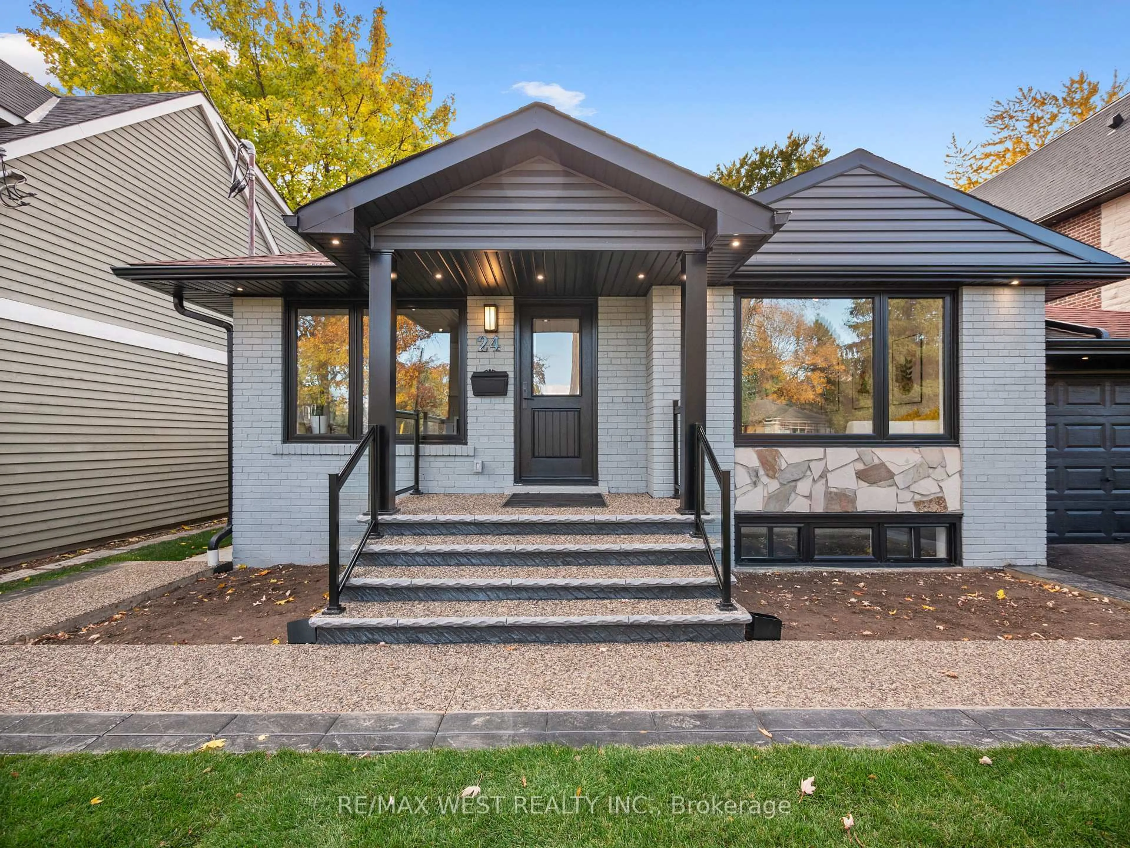 Home with vinyl exterior material, street for 24 Appledale Rd, Toronto Ontario M9B 5G4