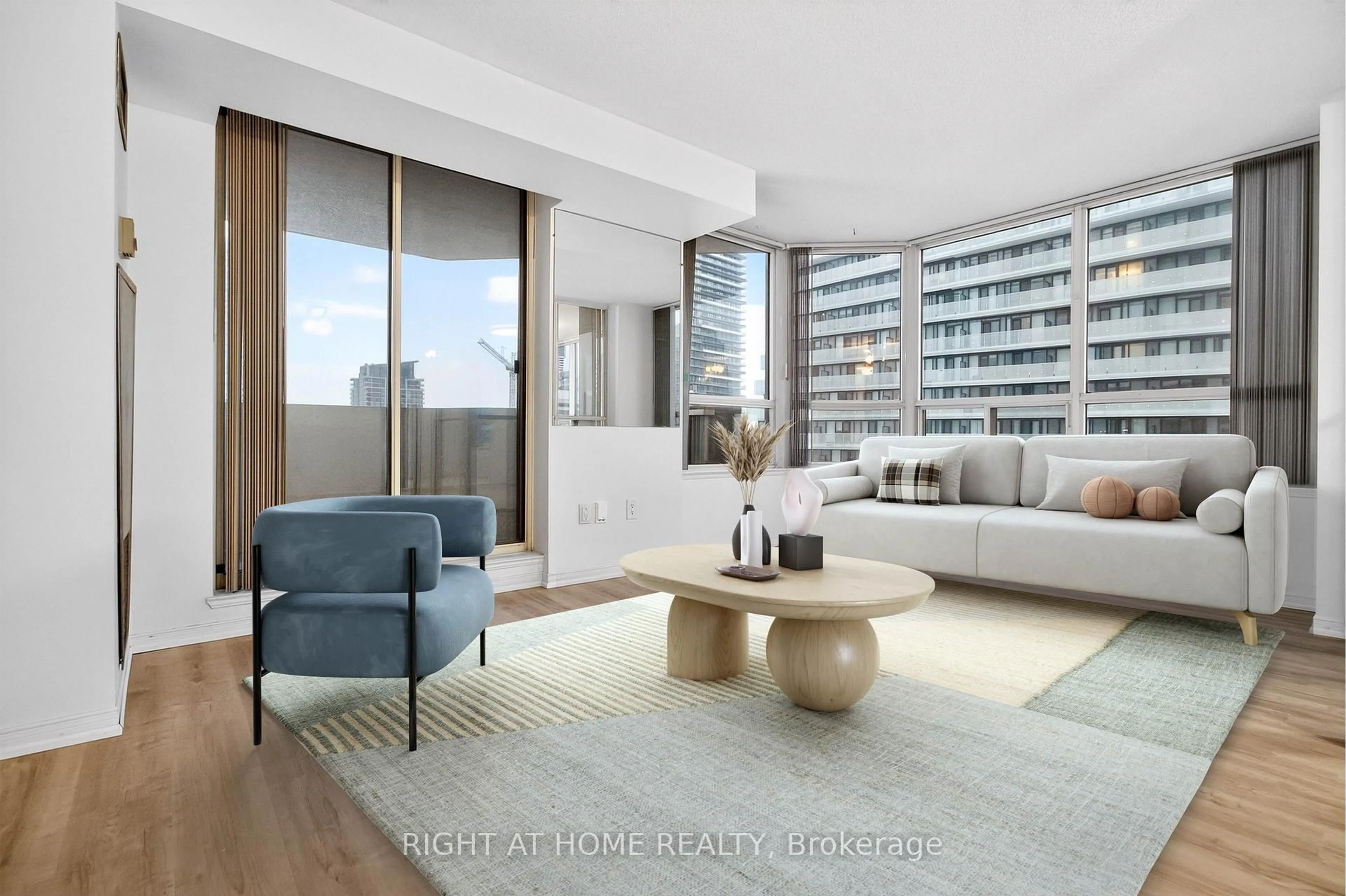 Living room with furniture, unknown for 400 Webb Dr #2204, Mississauga Ontario L5B 3Z7