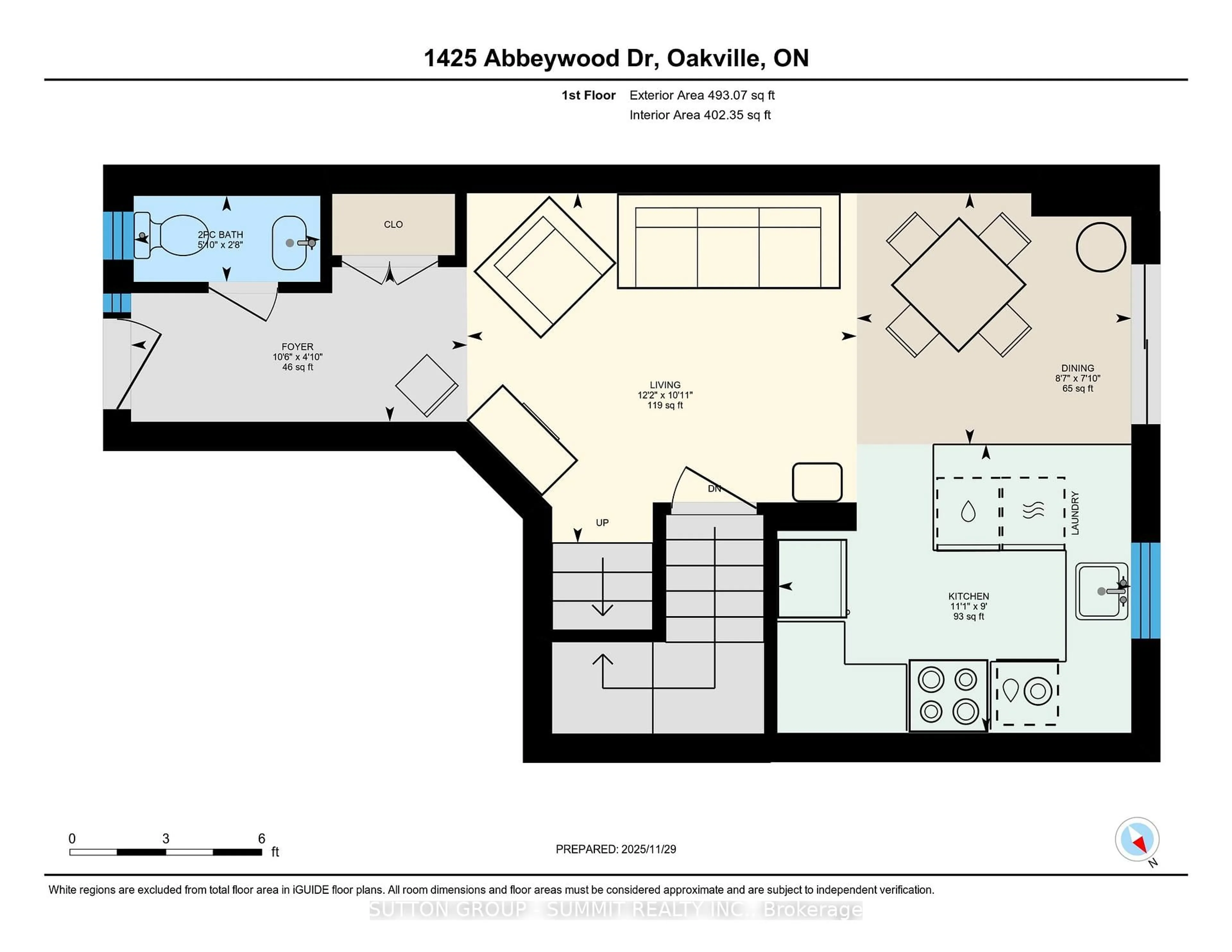 Floor plan for 1425 Abbeywood Dr #10, Oakville Ontario L6M 3R3
