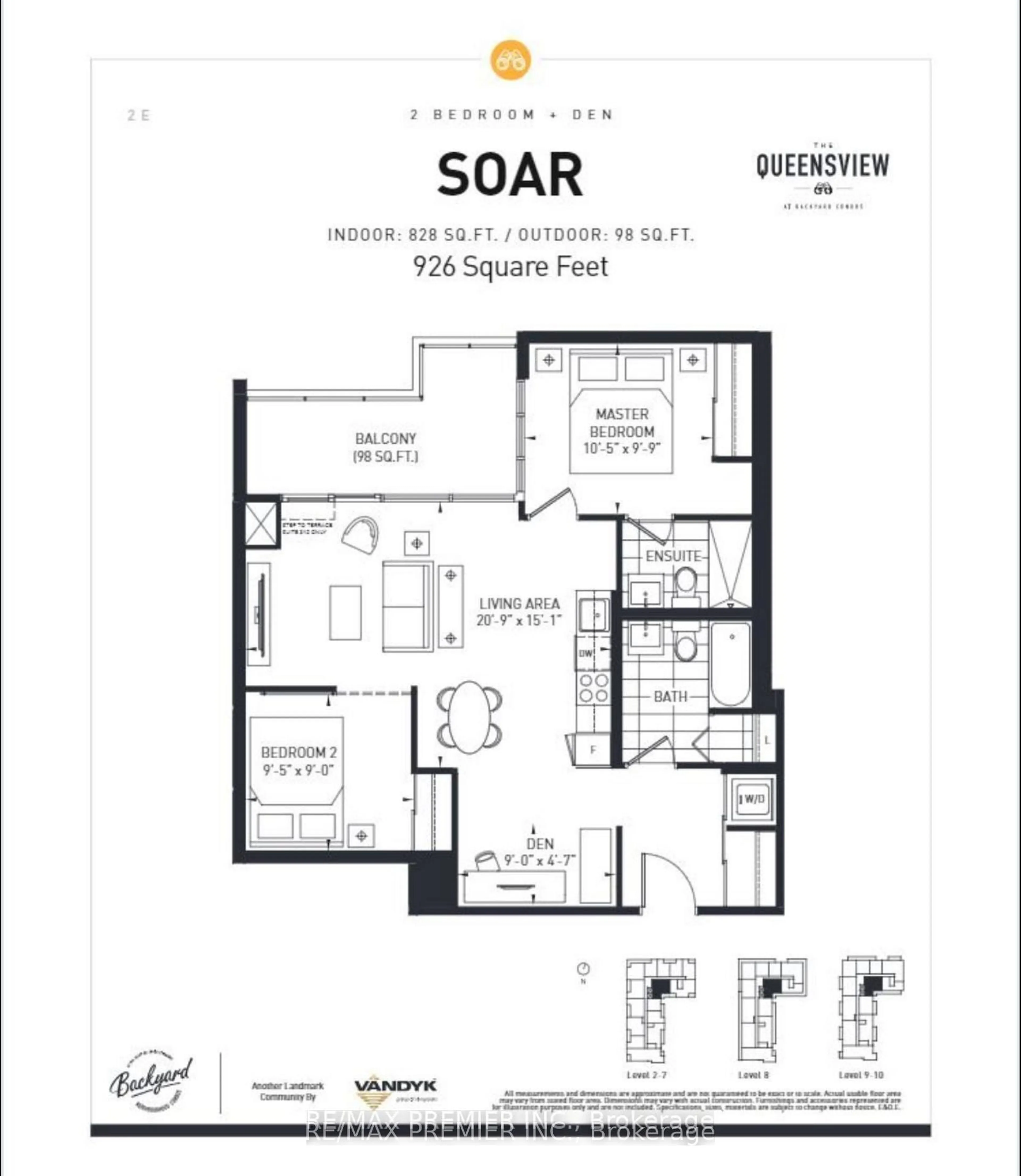 Floor plan for 25 Neighbourhood Lane #515, Toronto Ontario M8Y 0C4