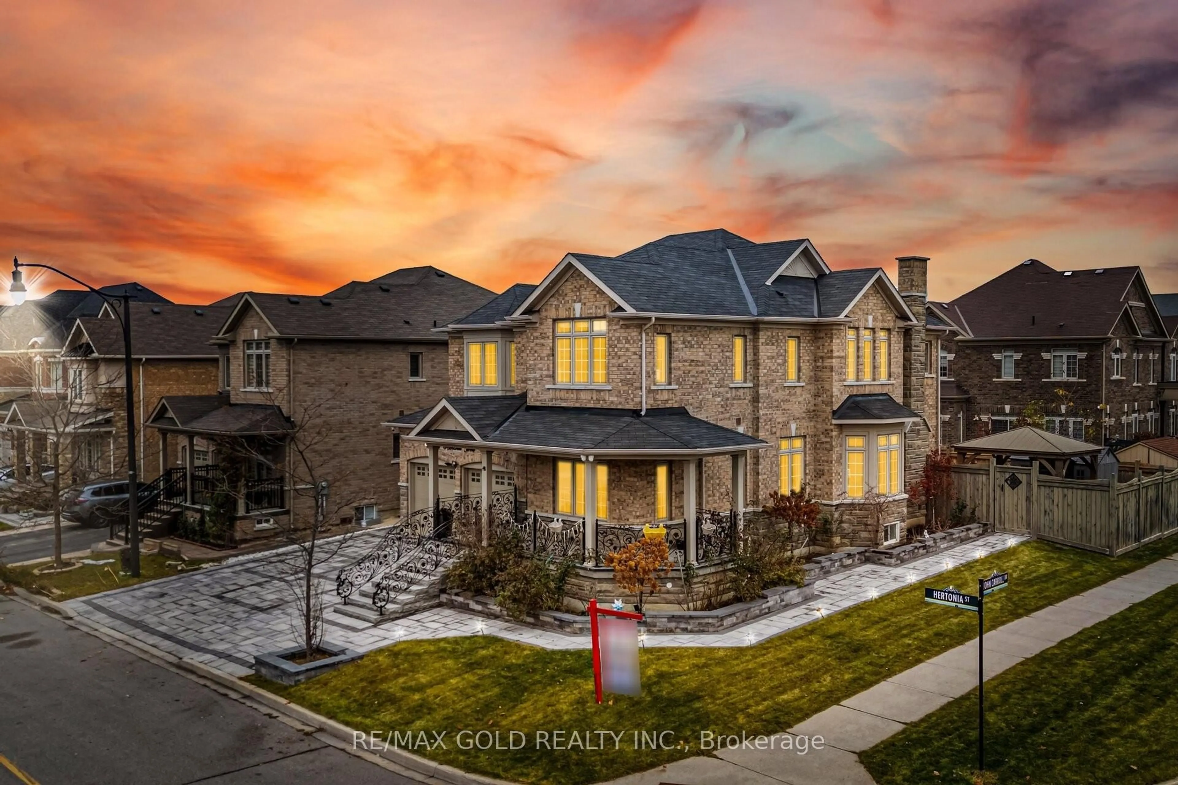 A pic from outside/outdoor area/front of a property/back of a property/a pic from drone, street for 1 Hertonia St, Brampton Ontario L6P 4J7