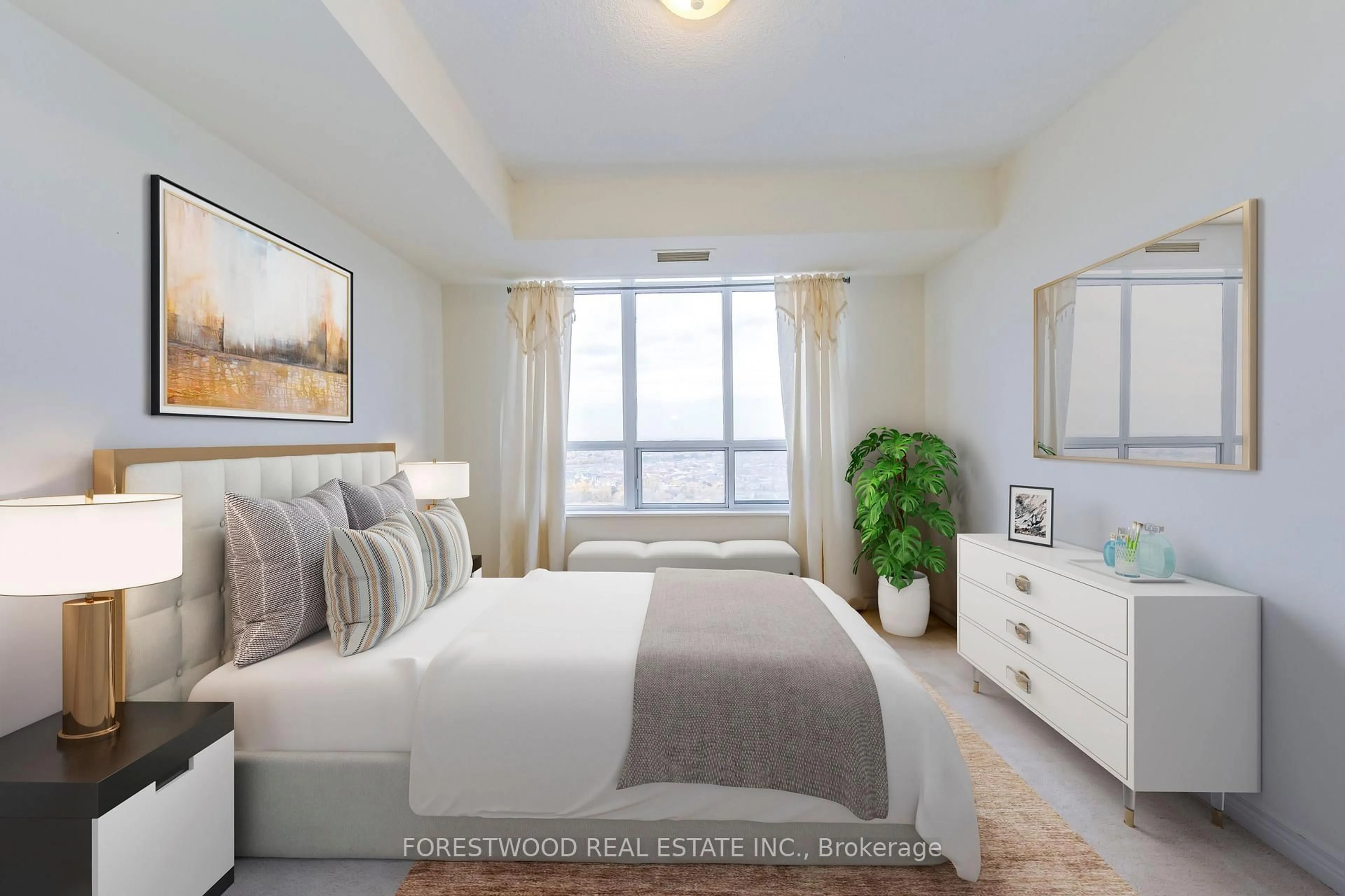 Bedroom with bed, unknown for 710 Humberwood Blvd #2002, Toronto Ontario M9W 7J5