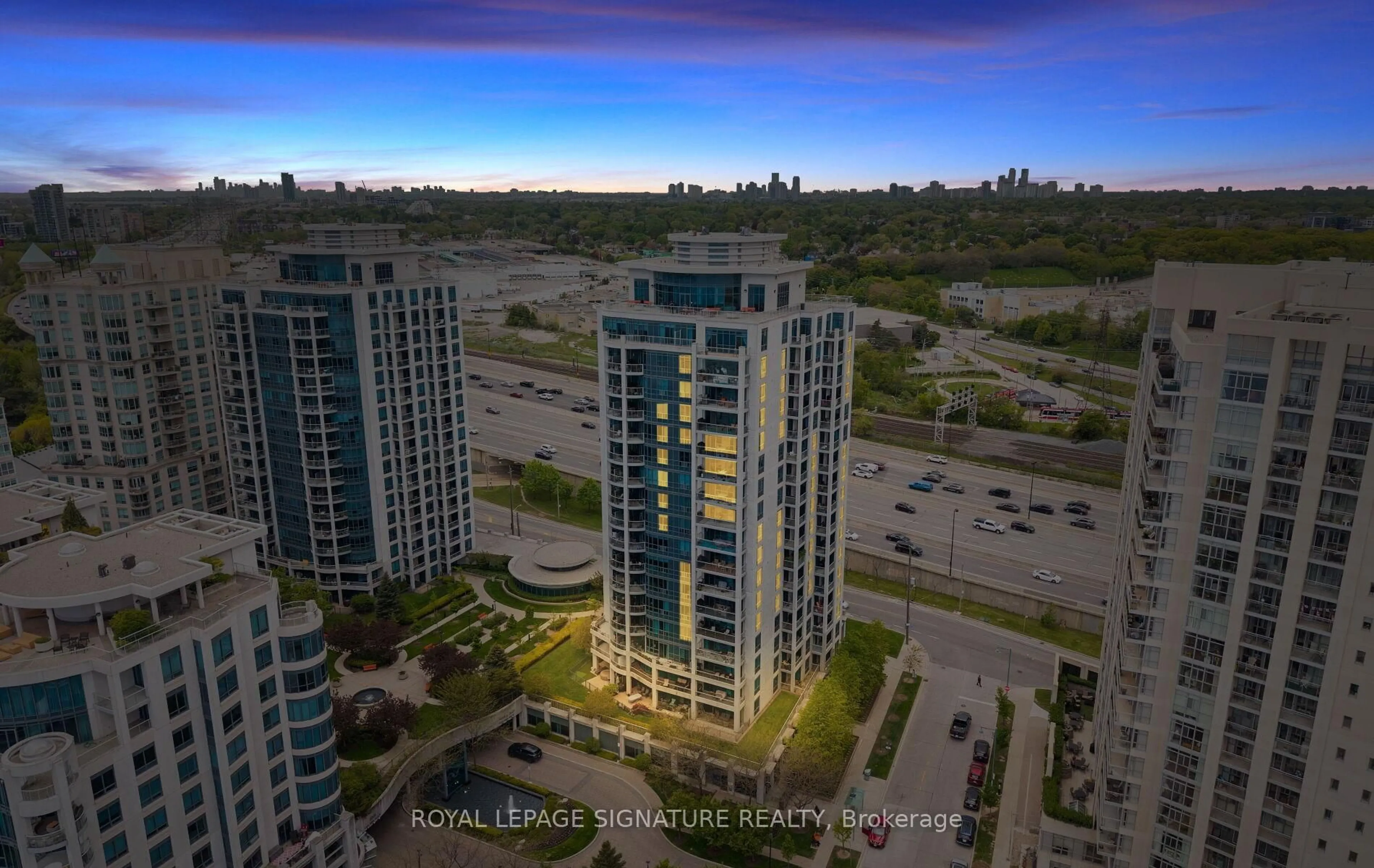 A pic from outside/outdoor area/front of a property/back of a property/a pic from drone, city buildings view from balcony for 2083 Lake Shore Blvd #1613, Toronto Ontario M8V 4G2