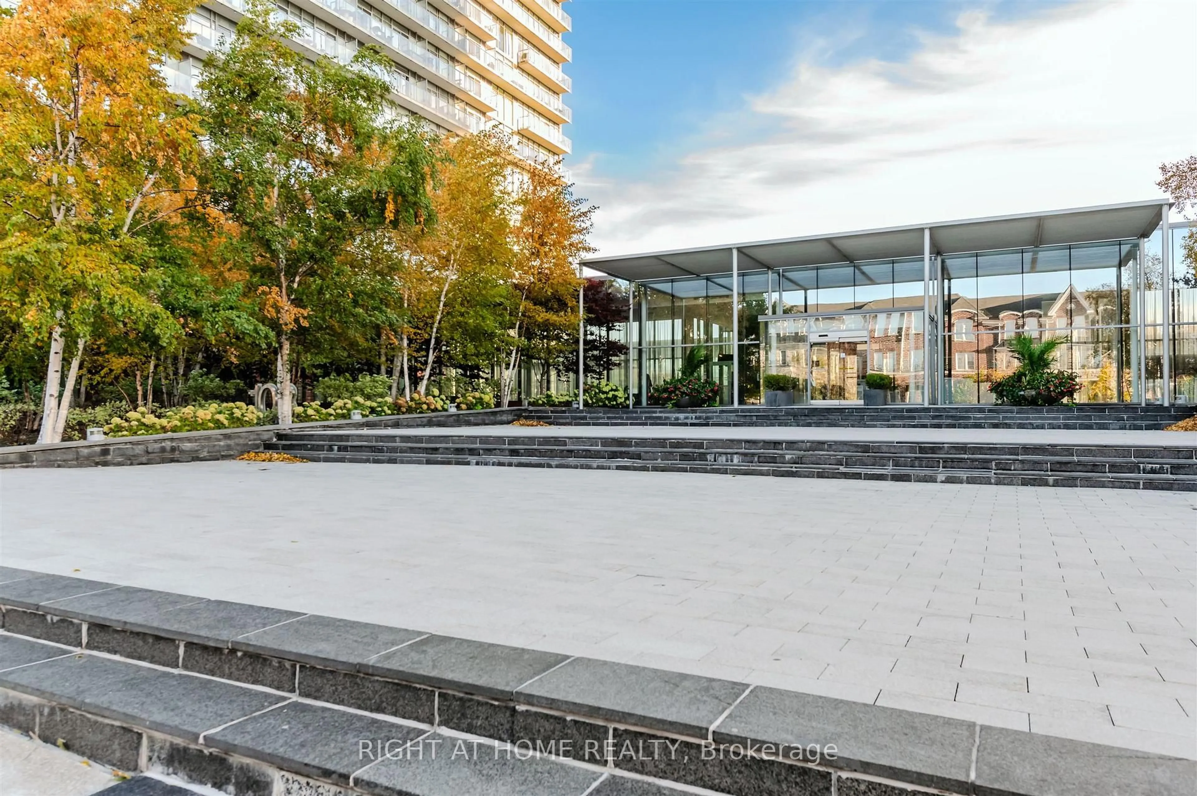 Patio, city buildings view from balcony for 103 The Queensway Ave #2616, Toronto Ontario M6S 5B3
