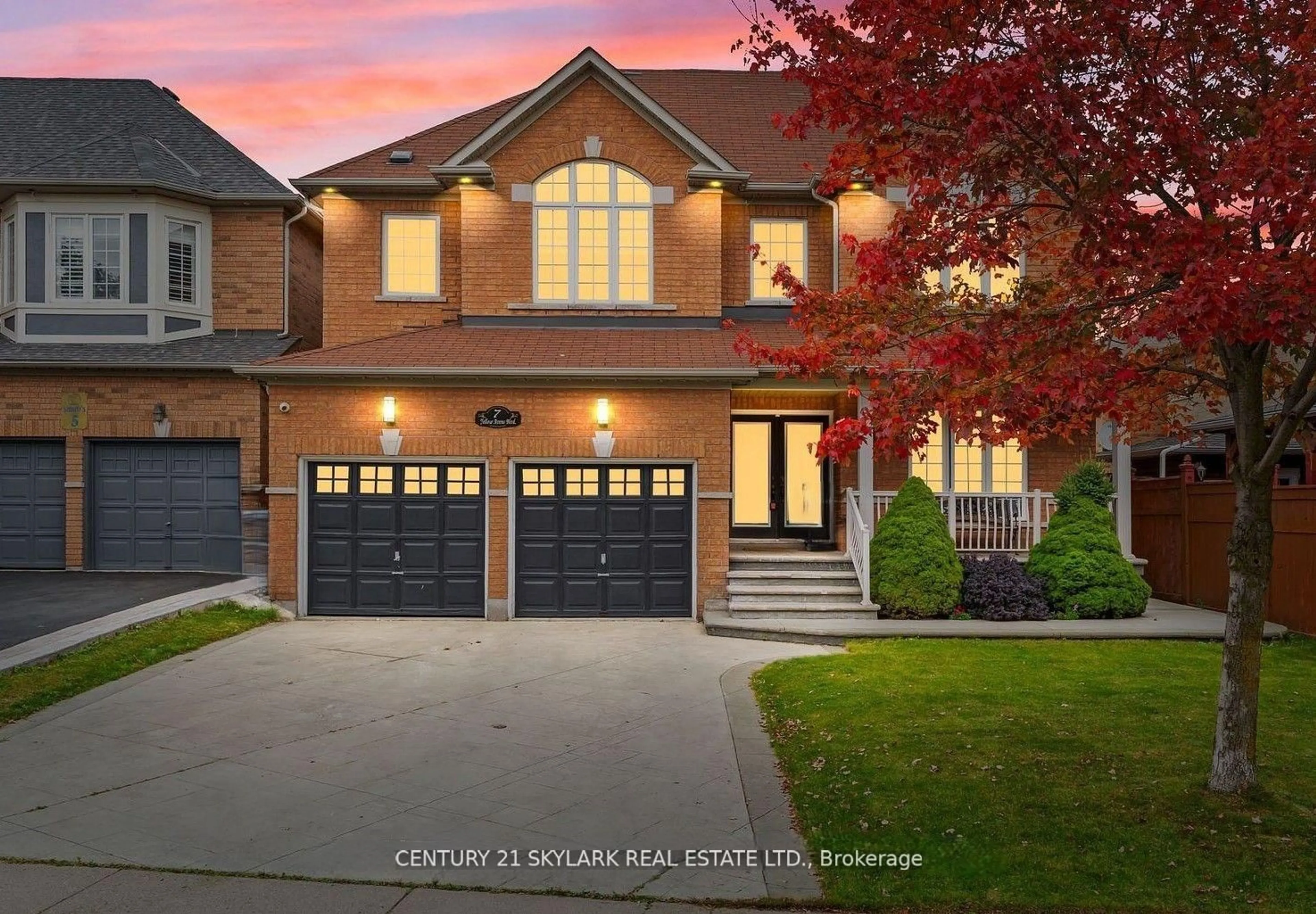 Home with brick exterior material, street for 7 Yellow Avens Blvd, Brampton Ontario L6R 0K5