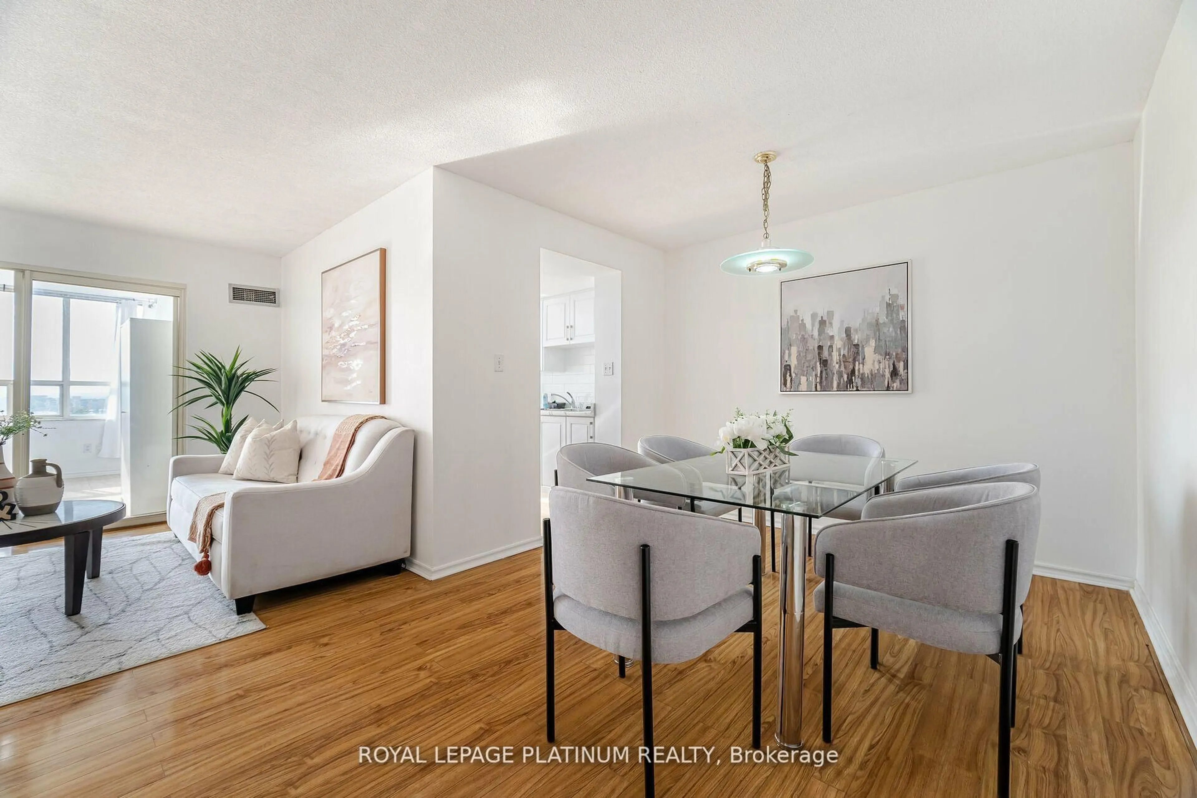Dining room, wood/laminate floor for 30 Malta Ave #1005, Brampton Ontario L6Y 4S5
