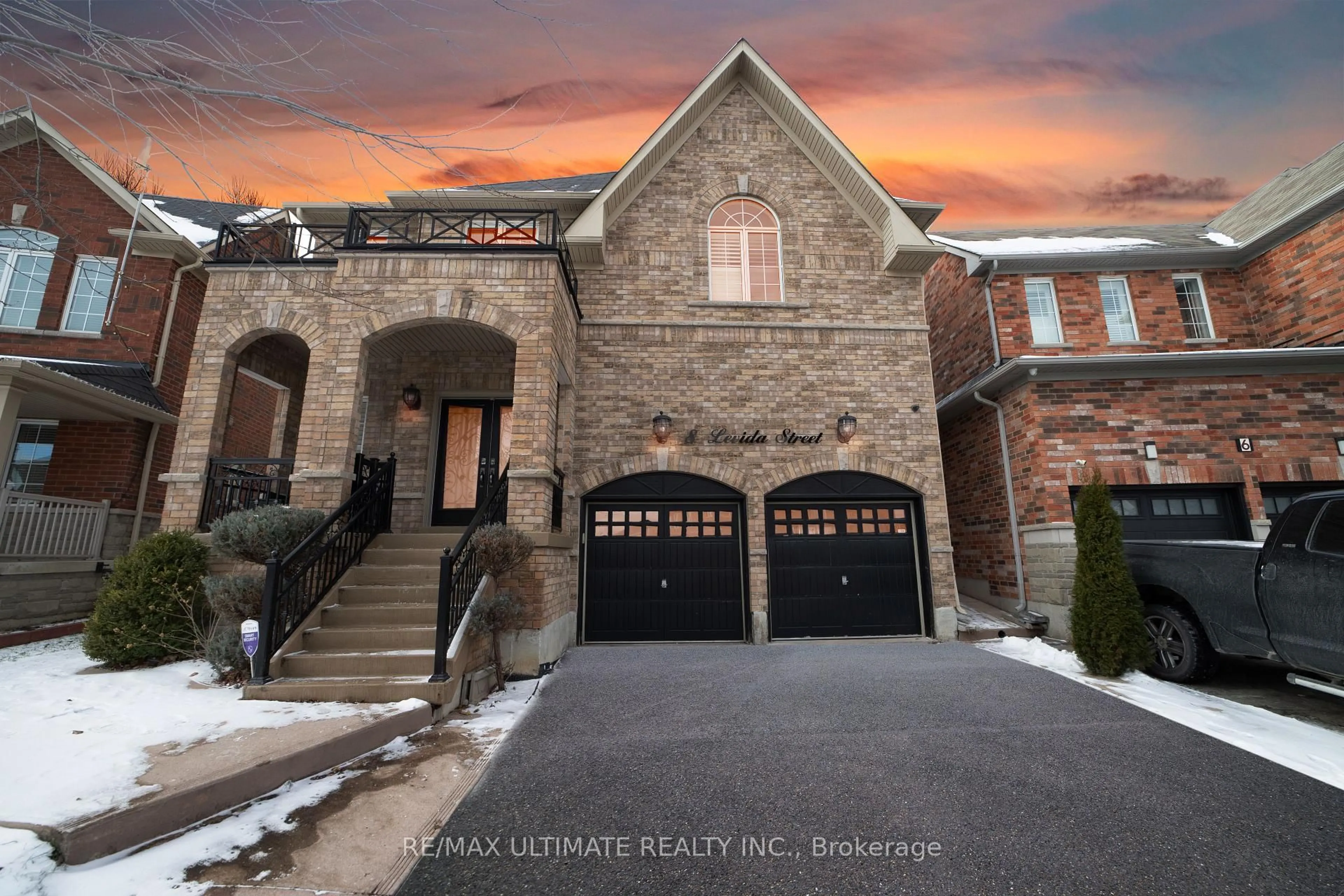 Home with brick exterior material, street for 8 Levida St, Brampton Ontario L6P 3A9