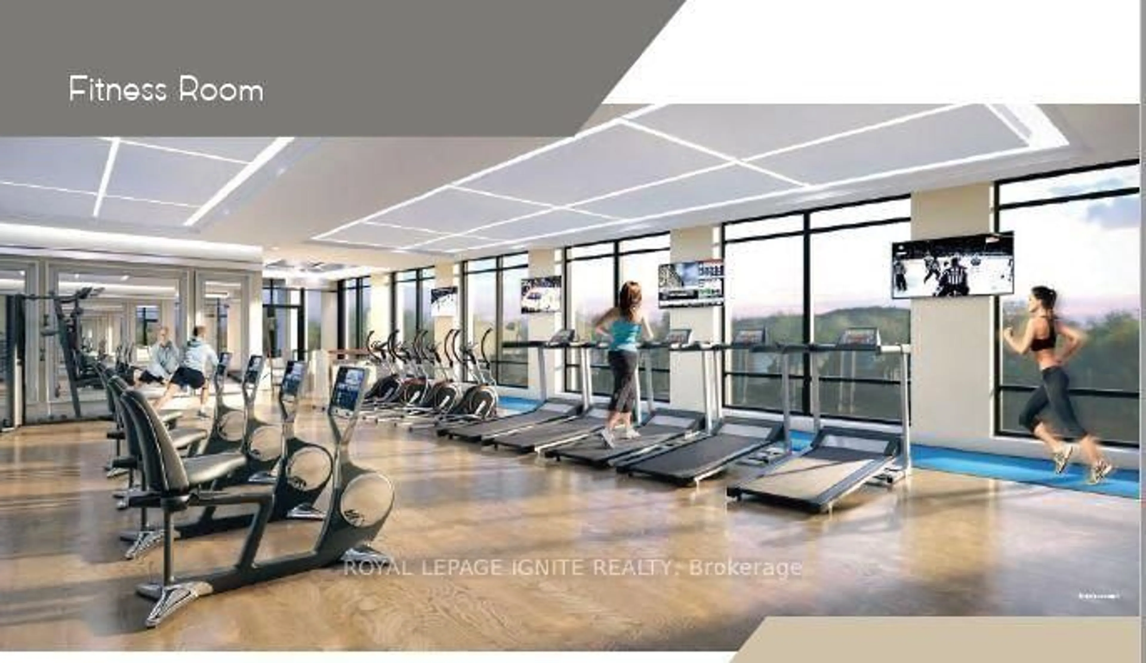 Gym or fitness room for 24 Elm Dr #1605, Mississauga Ontario L5B 1L9