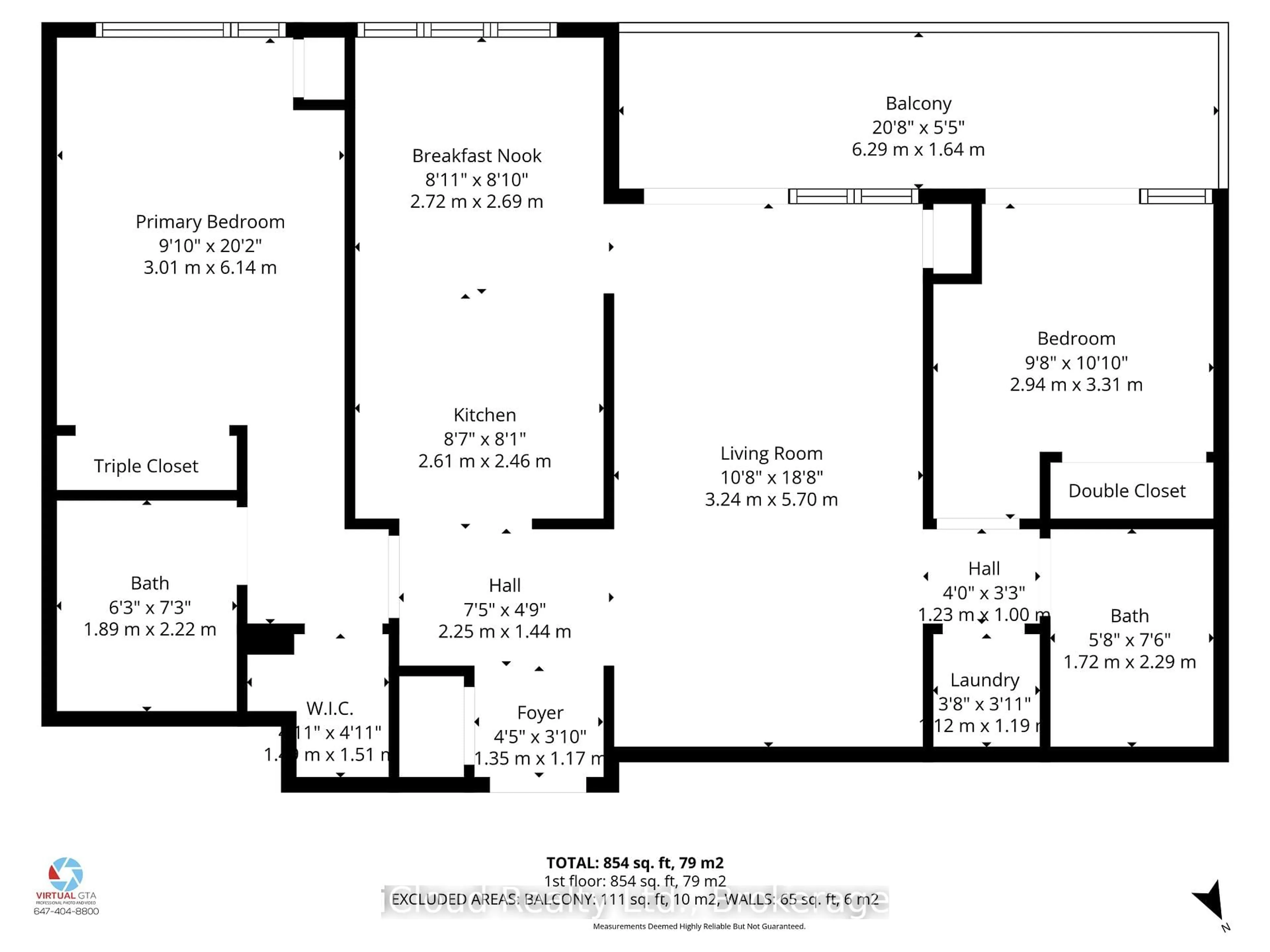 Floor plan for 208 Enfield Pl #307, Mississauga Ontario L5B 0G8