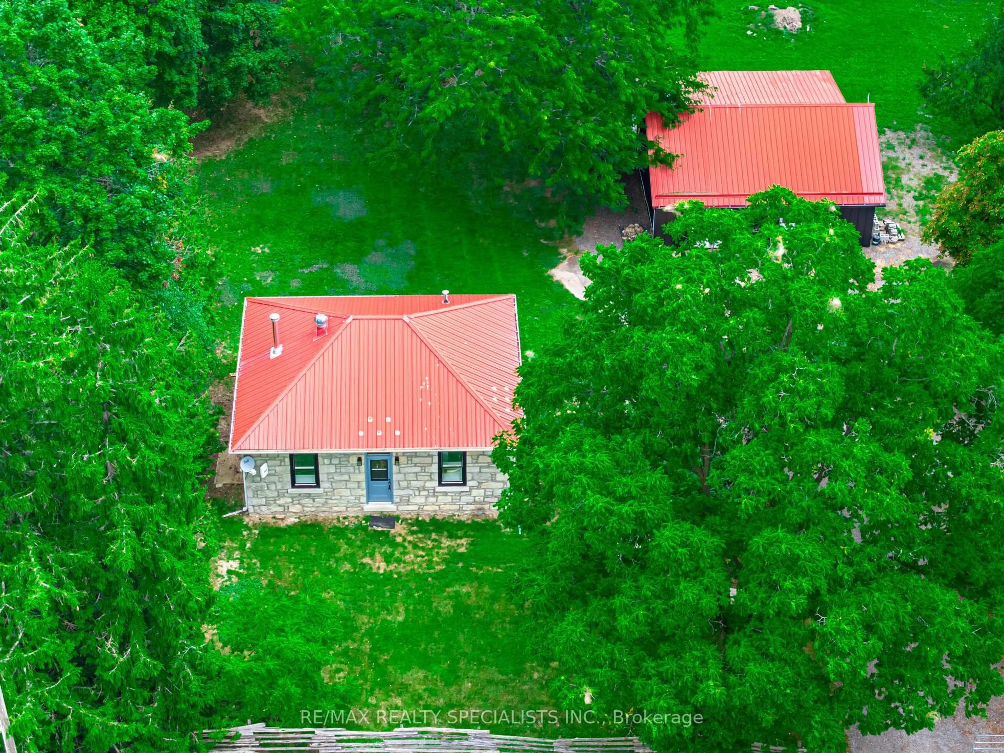 A pic from outside/outdoor area/front of a property/back of a property/a pic from drone, forest/trees view for 14041 Fourth Line, Milton Ontario N0B 2K0