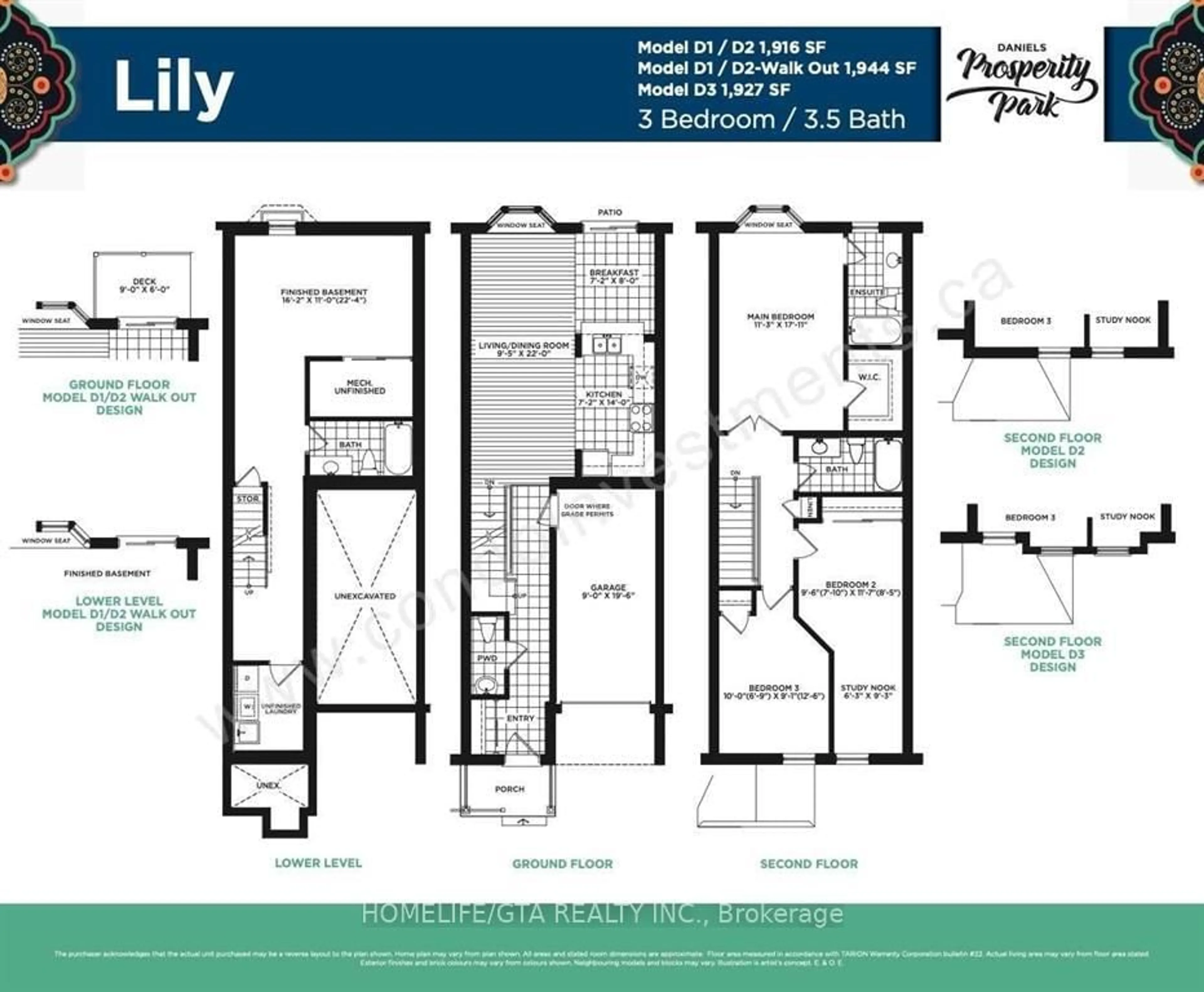 Floor plan for 50 Edinburgh Dr #61, Brampton Ontario L6Y 6A7