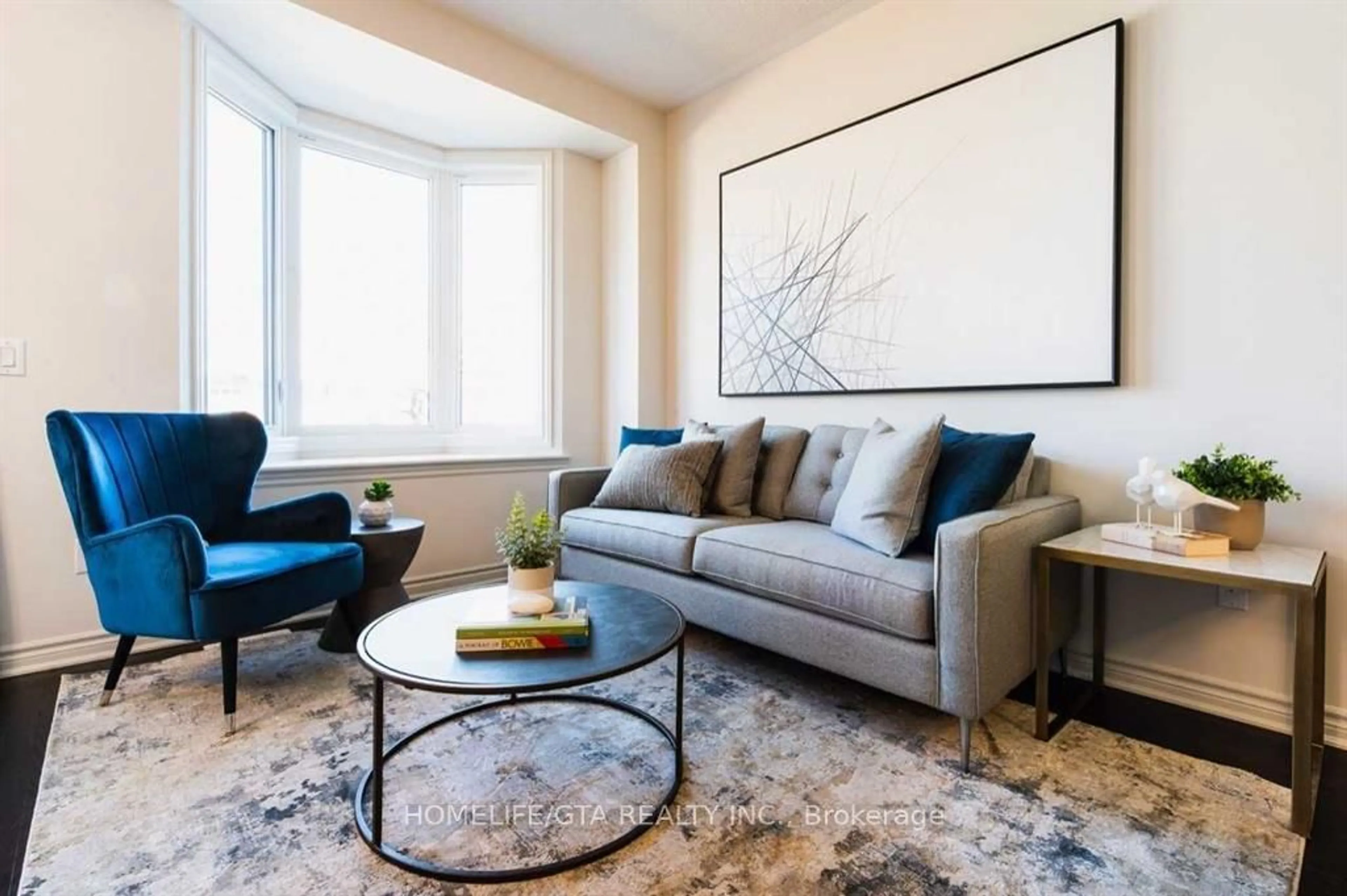 Living room with furniture, carpet floor for 50 Edinburgh Dr #61, Brampton Ontario L6Y 6A7