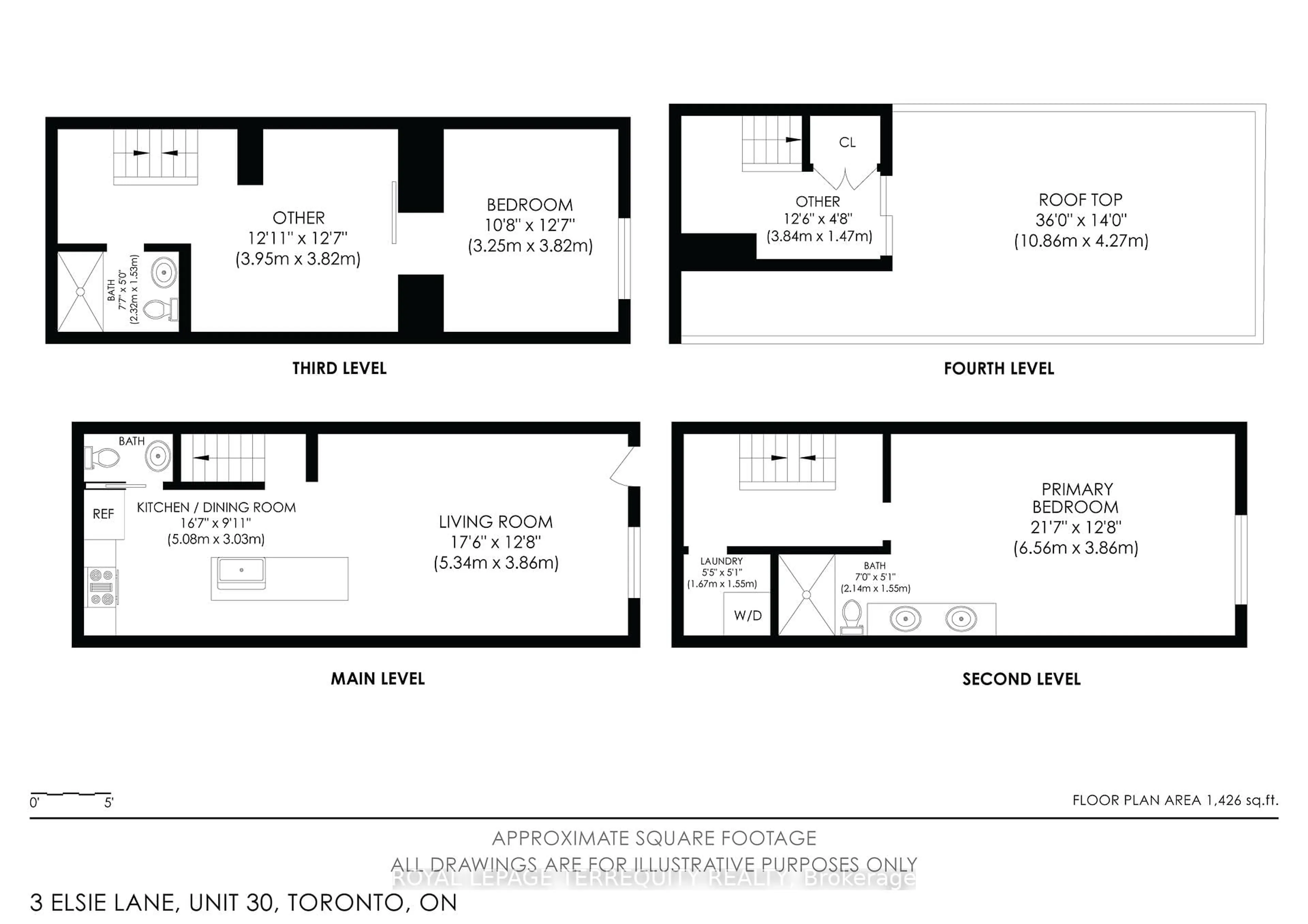 Floor plan for 3 Elsie Lane #30, Toronto Ontario M6P 0B8
