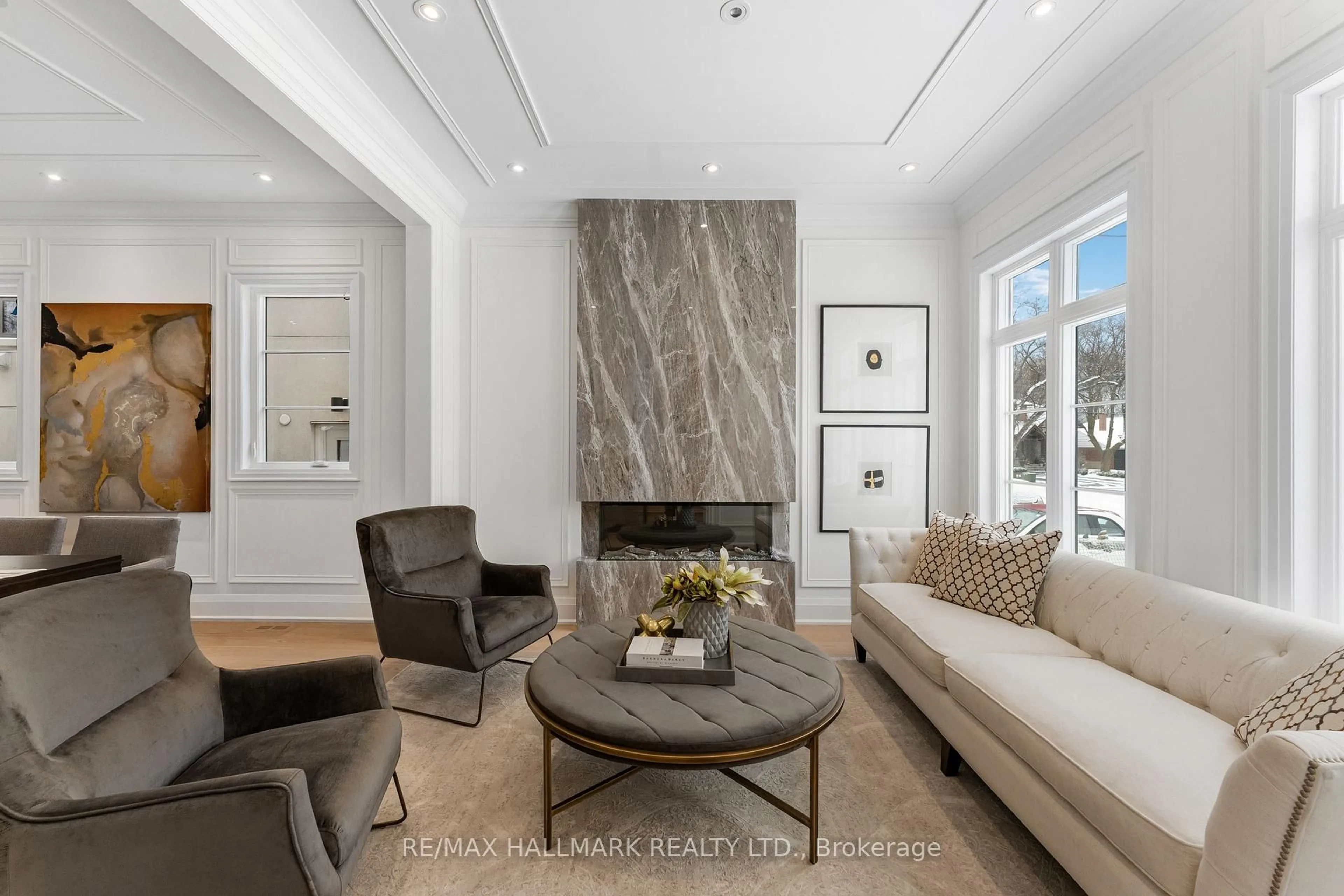 Living room with furniture, ceramic/tile floor for 42 Agar Cres, Toronto Ontario M9B 5A6