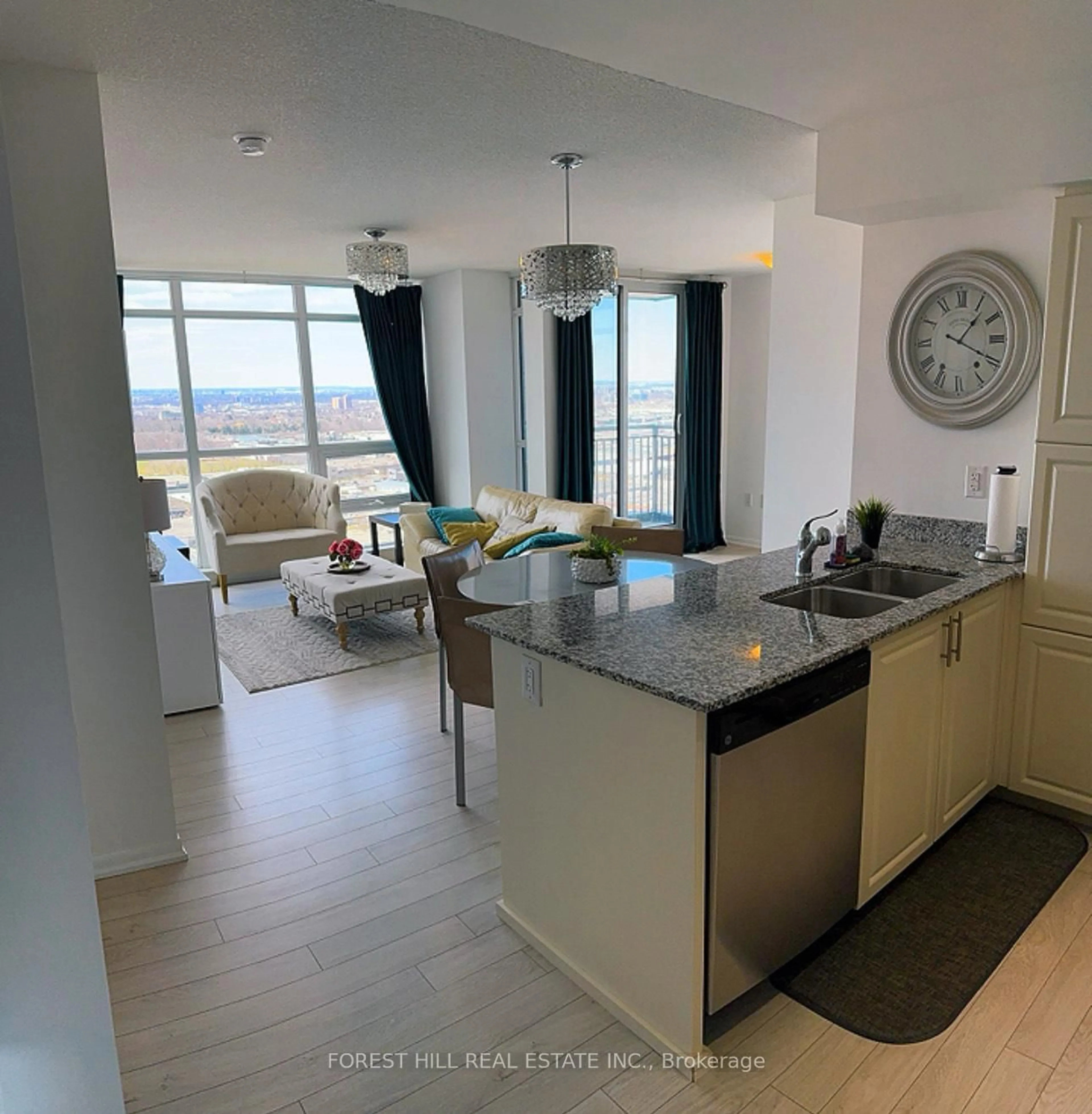 Open concept kitchen, unknown for 830 Lawrence Ave #2502, Toronto Ontario M6A 1C3