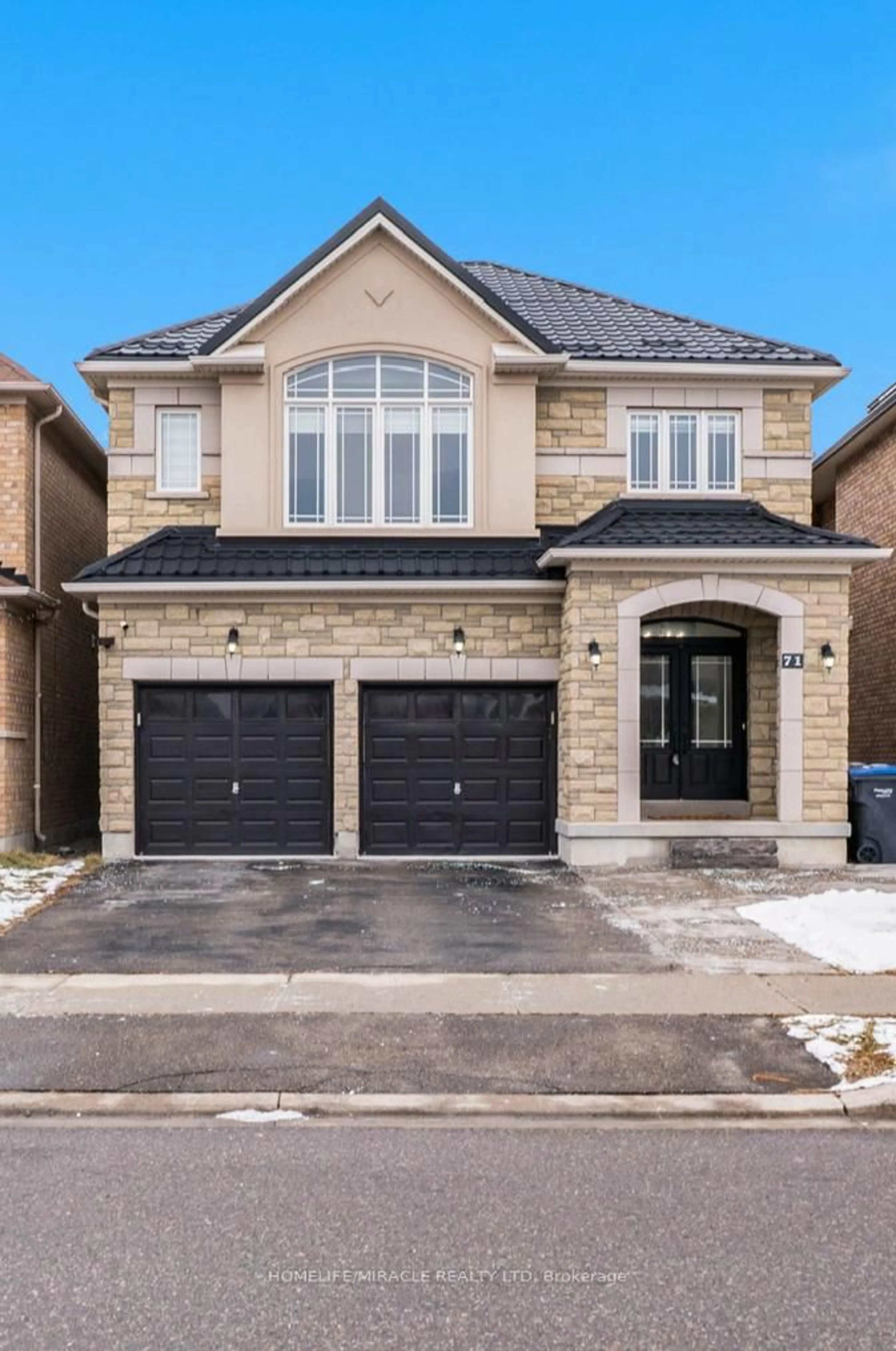 Home with brick exterior material, street for 71 Skyvalley Dr, Brampton Ontario L6P 3B7