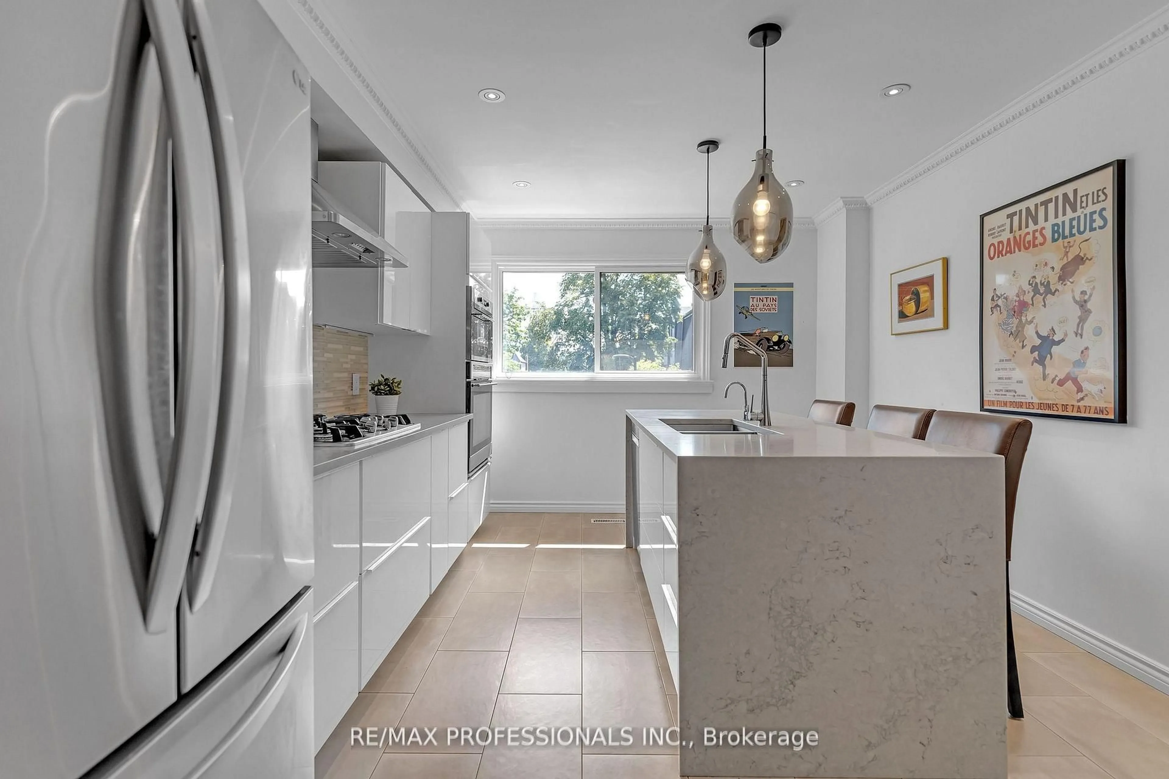 Contemporary kitchen, ceramic/tile floor for 157 Maple Branch Path, Toronto Ontario M9P 3R9